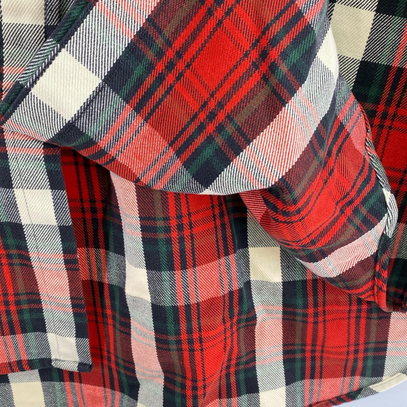長袖シャツ WHITFIELD ヘビーネルシャツ M M レッド
