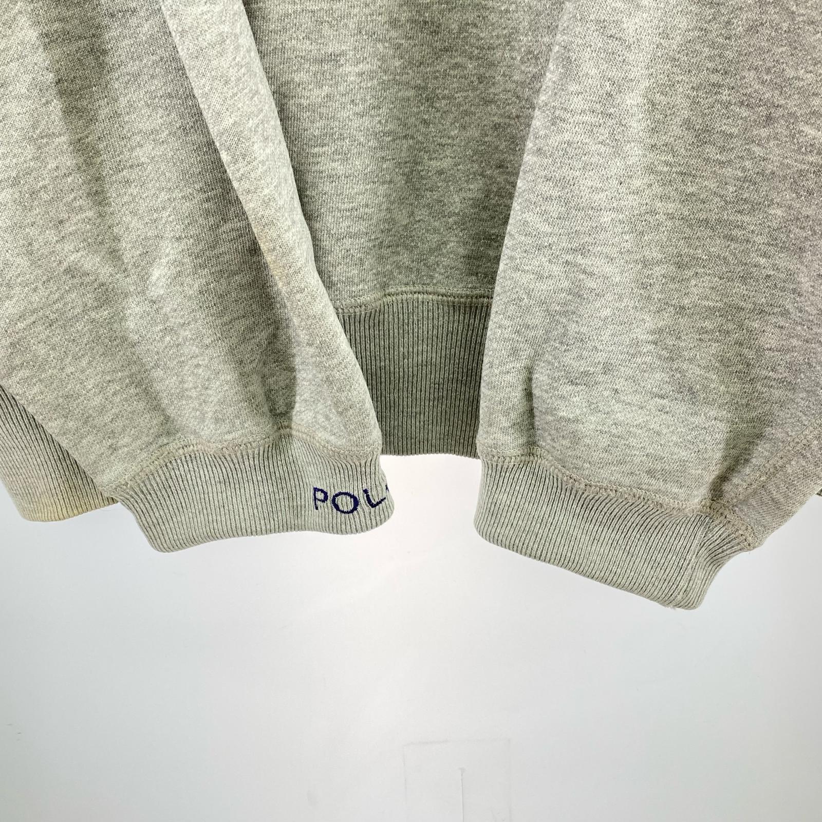 スウェット USAプリント ハーフジップ M M グレー