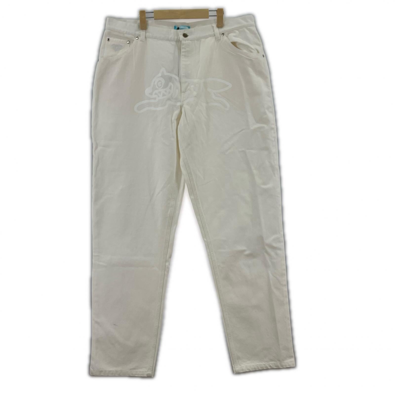 デニムパンツ ICECREAM Tapered Baggy Denim Pants Running Dog ICEJP243P007 白 （XL） ホワイト
