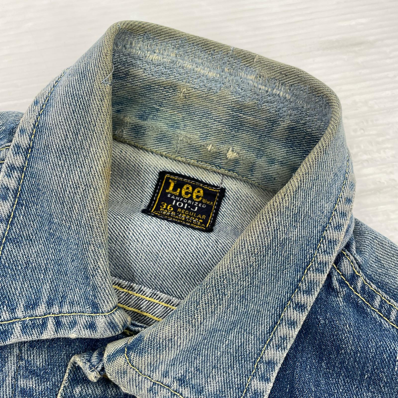 デニムジャケット Lee 70s頃 101J デニムジャケット 猫目ボタン 36