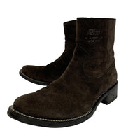 ブーツ ADDICT CLOTHES STEERSUEDE ZIP WESTERN BOOTS ブラウン