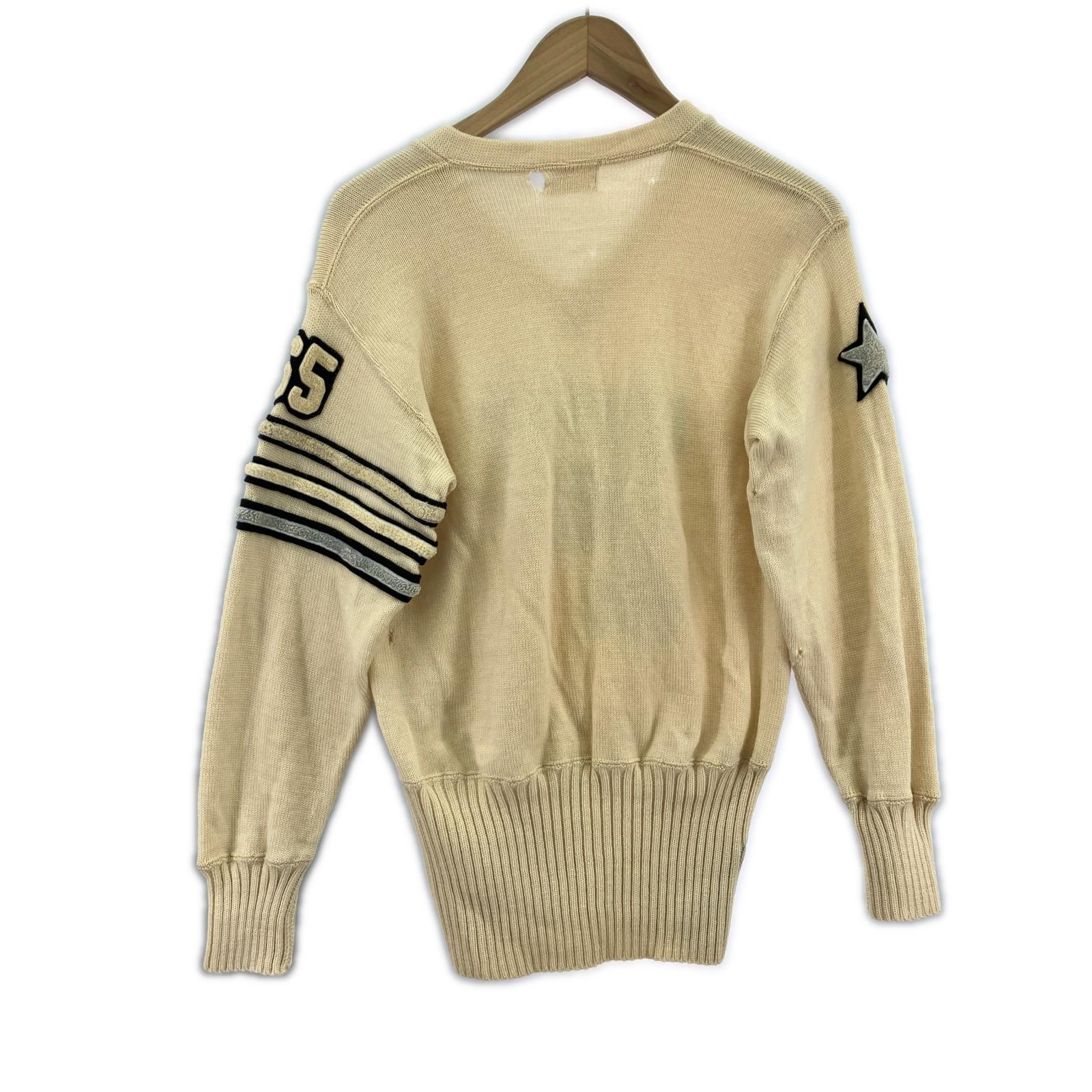 ニット 40s DKM Vネック ニット アイボリー ベージュ