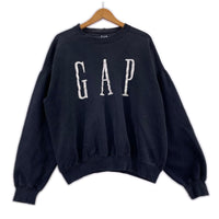 スウェット OLD GAP ロゴ刺繍 ネイビー ブラック