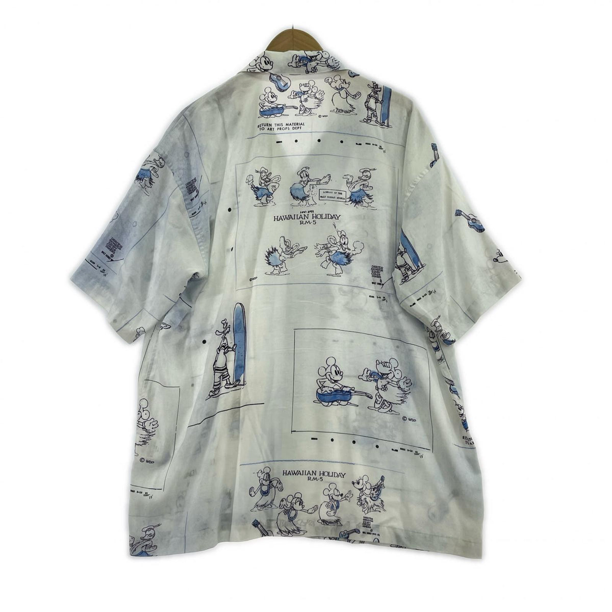 半袖シャツ Porter Classic Disney Mickey ﾚｰﾖﾝｱﾛﾊｼｬﾂ L