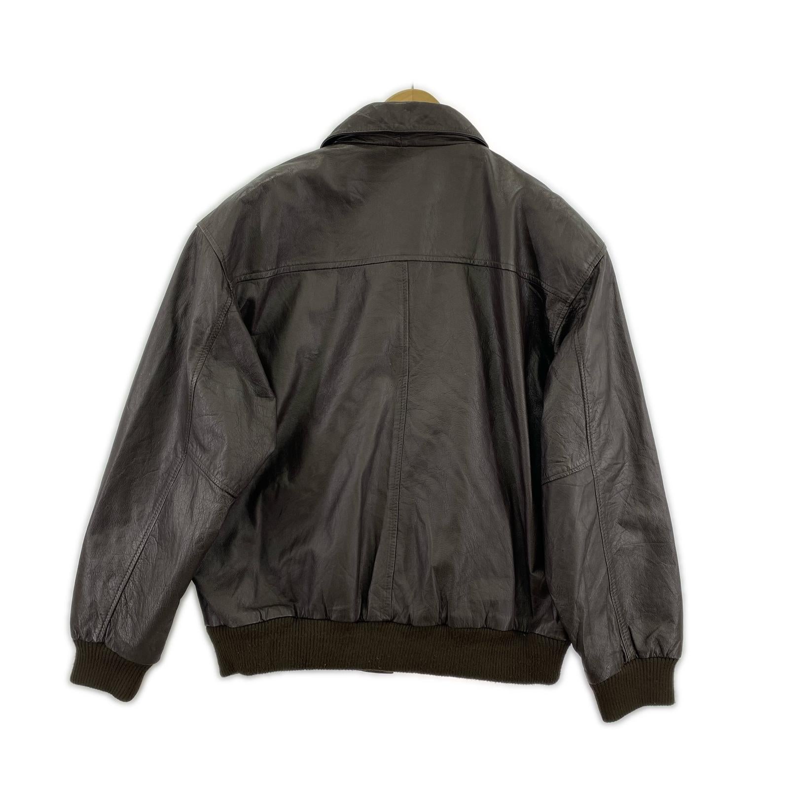 レザージャケット AMERICAN BORN A-2タイプ レザージャケット (XL) 茶 ブラウン