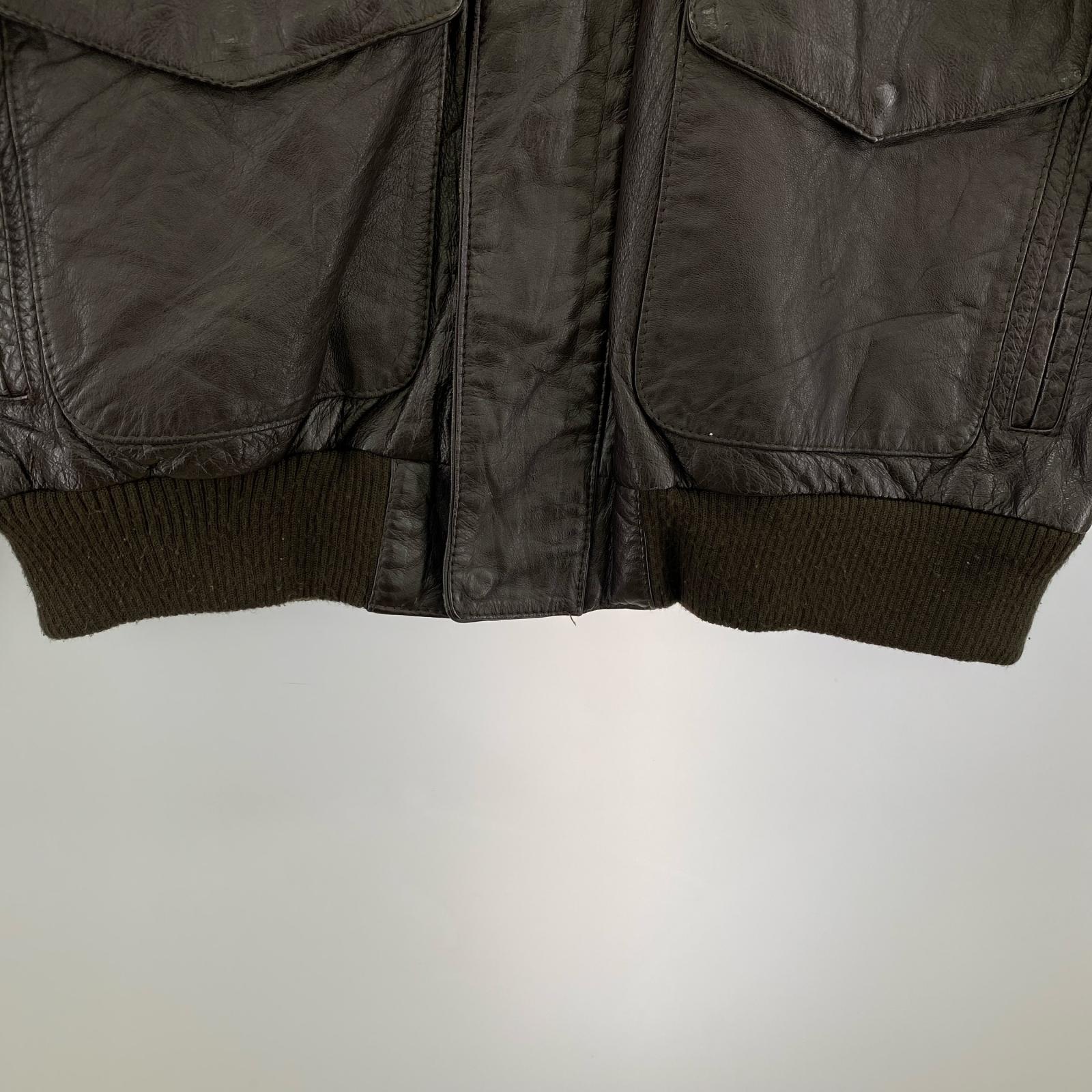 レザージャケット AMERICAN BORN A-2タイプ レザージャケット (XL) 茶 ブラウン