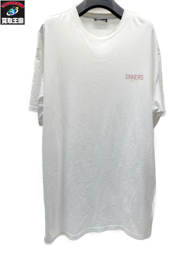 BALENCIAGA 18SS SINNERS オーバーサイズTee XL 白