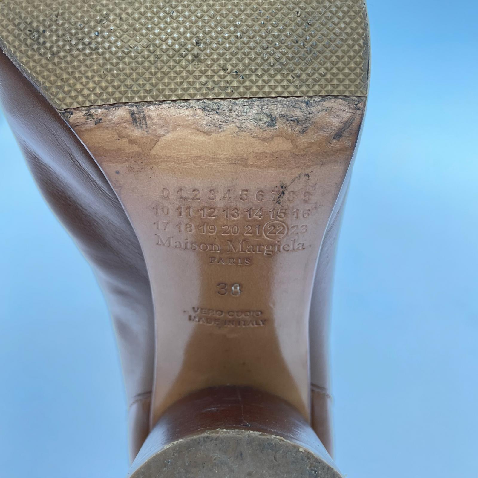 ブーツ MAISON MARGIELA 足袋ブーツ ヒールブーツ 38 茶 38 ブラウン