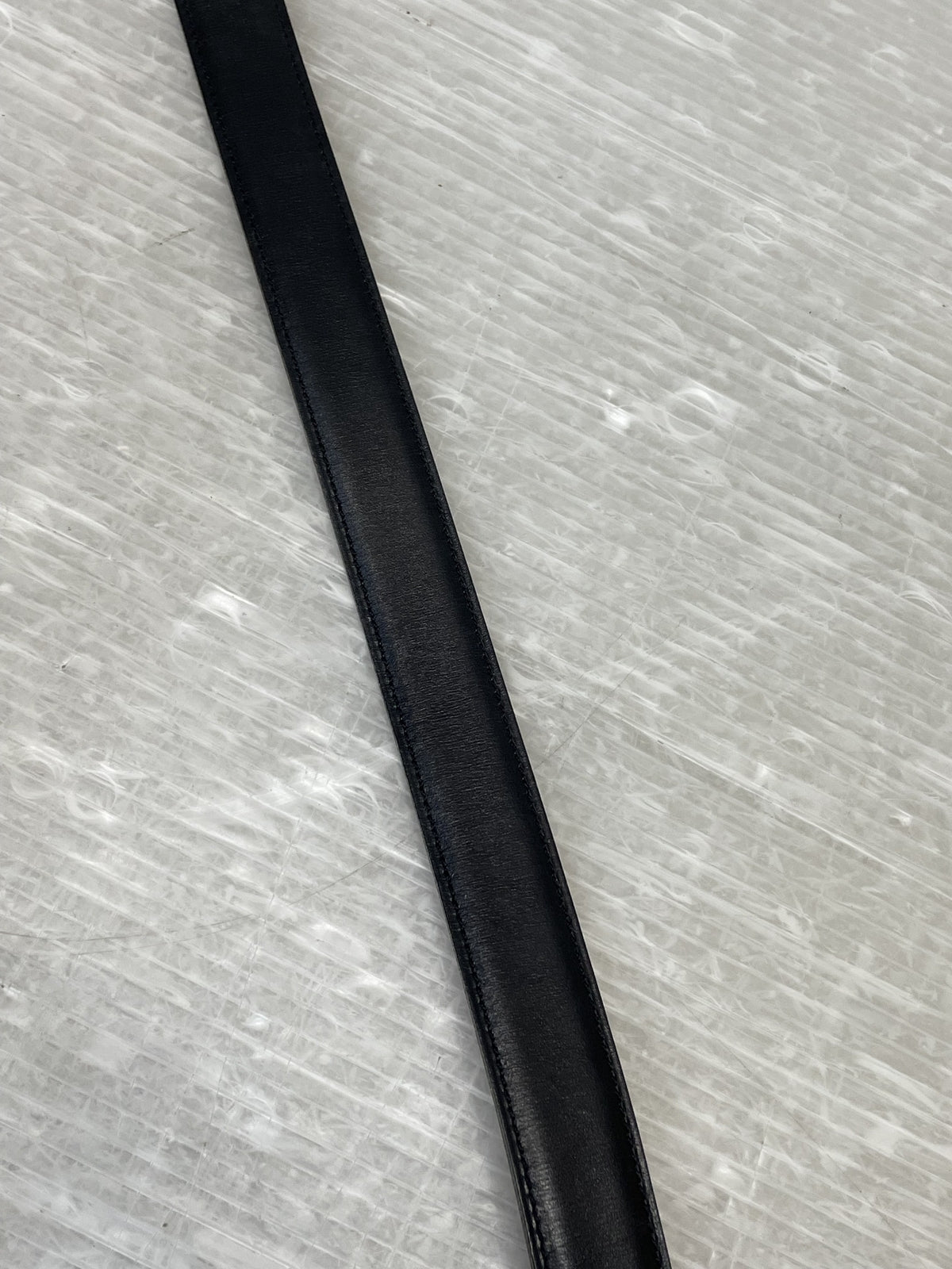 HERMES ミニコンスタンス レザーナローベルト シルバー金具
