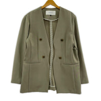 テーラードジャケット Curve Line Blazer/size:36 36 ベージュ