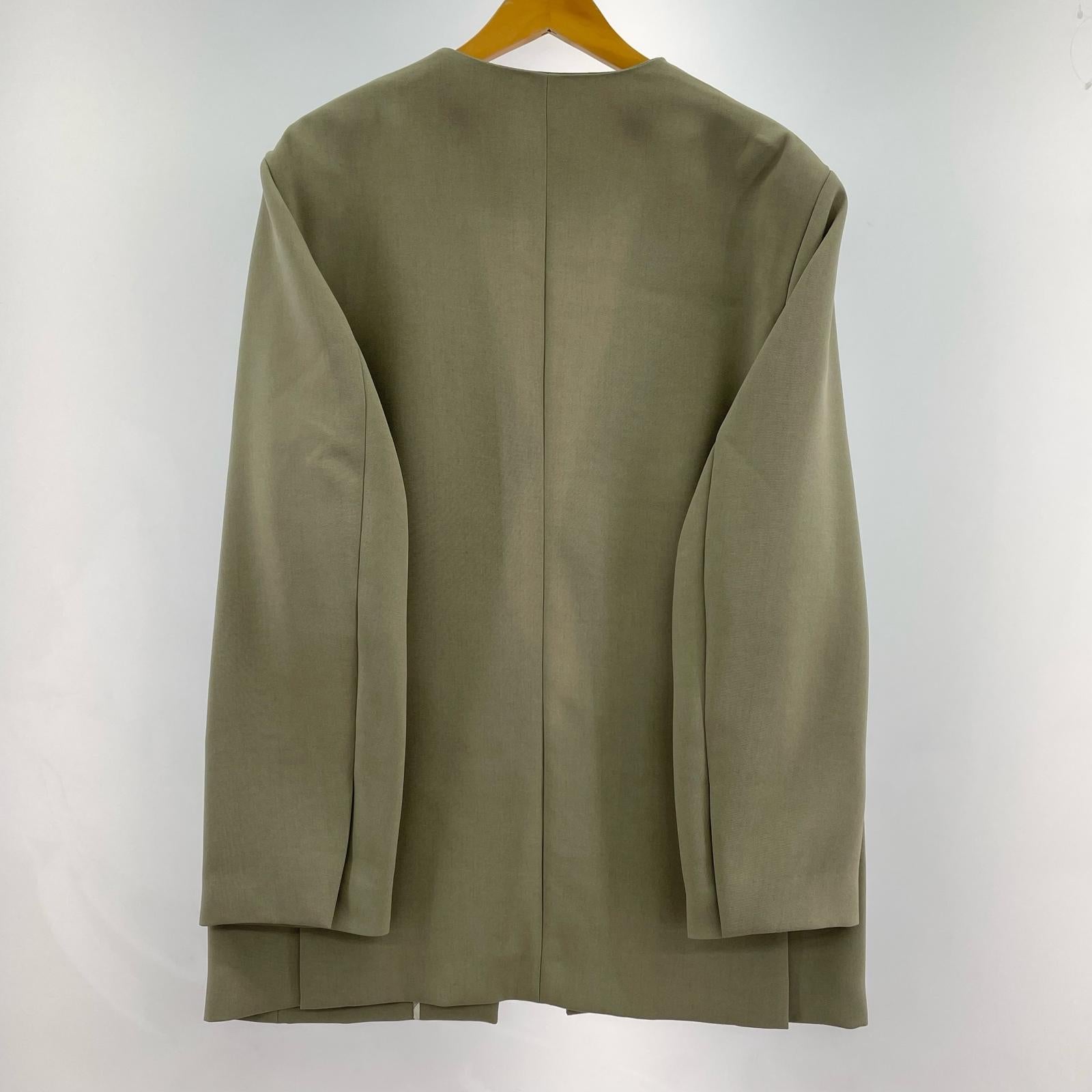 テーラードジャケット Curve Line Blazer/size:36 36 ベージュ
