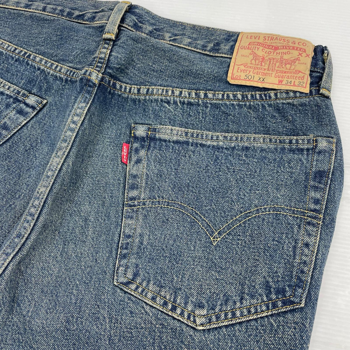 デニムパンツ 501XX 55年復刻　W34L32 ブルー