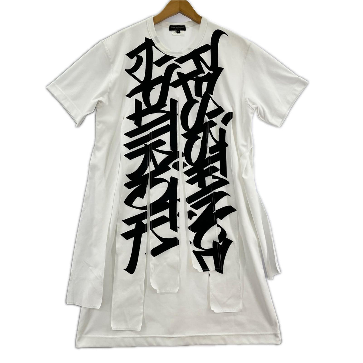 半袖Ｔシャツ HOMME PLUS 短冊プリント M M ホワイト