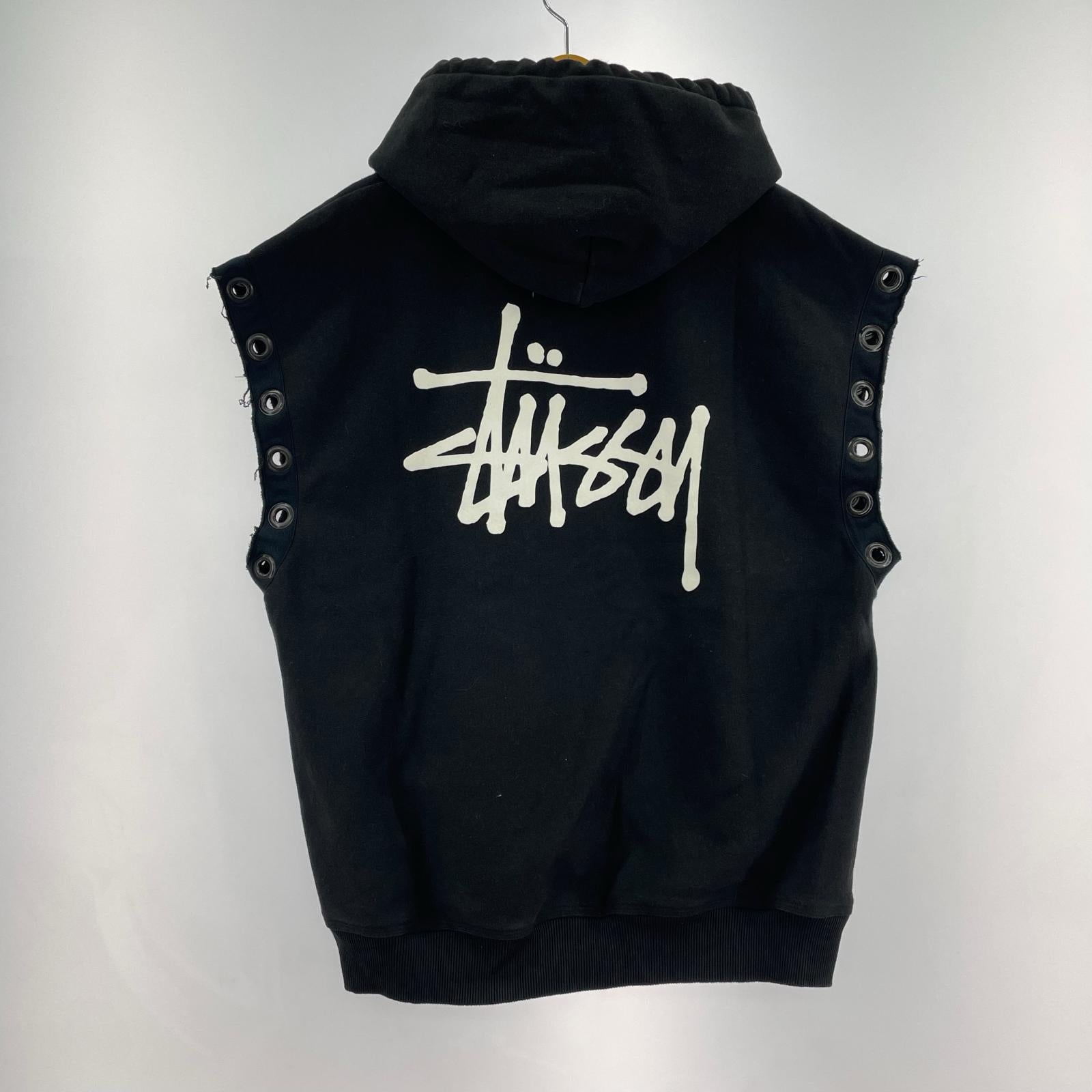 パーカー ×stussy　ノースリーブパーカ　WM-T909 ブラック
