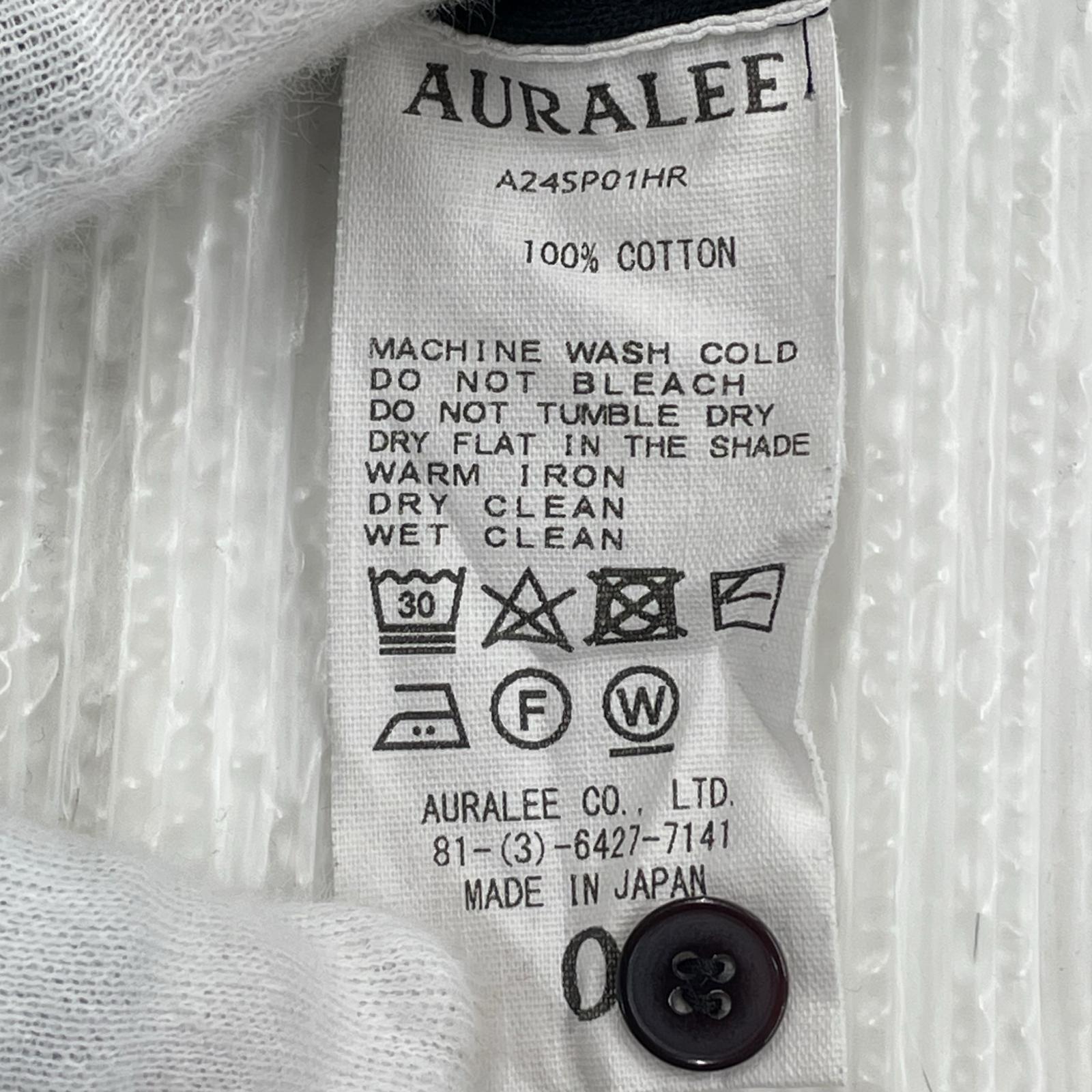 その他トップス AURALEE HIGH GAUGE RIB KNIT POLO 0 A24SP01HR ブラック