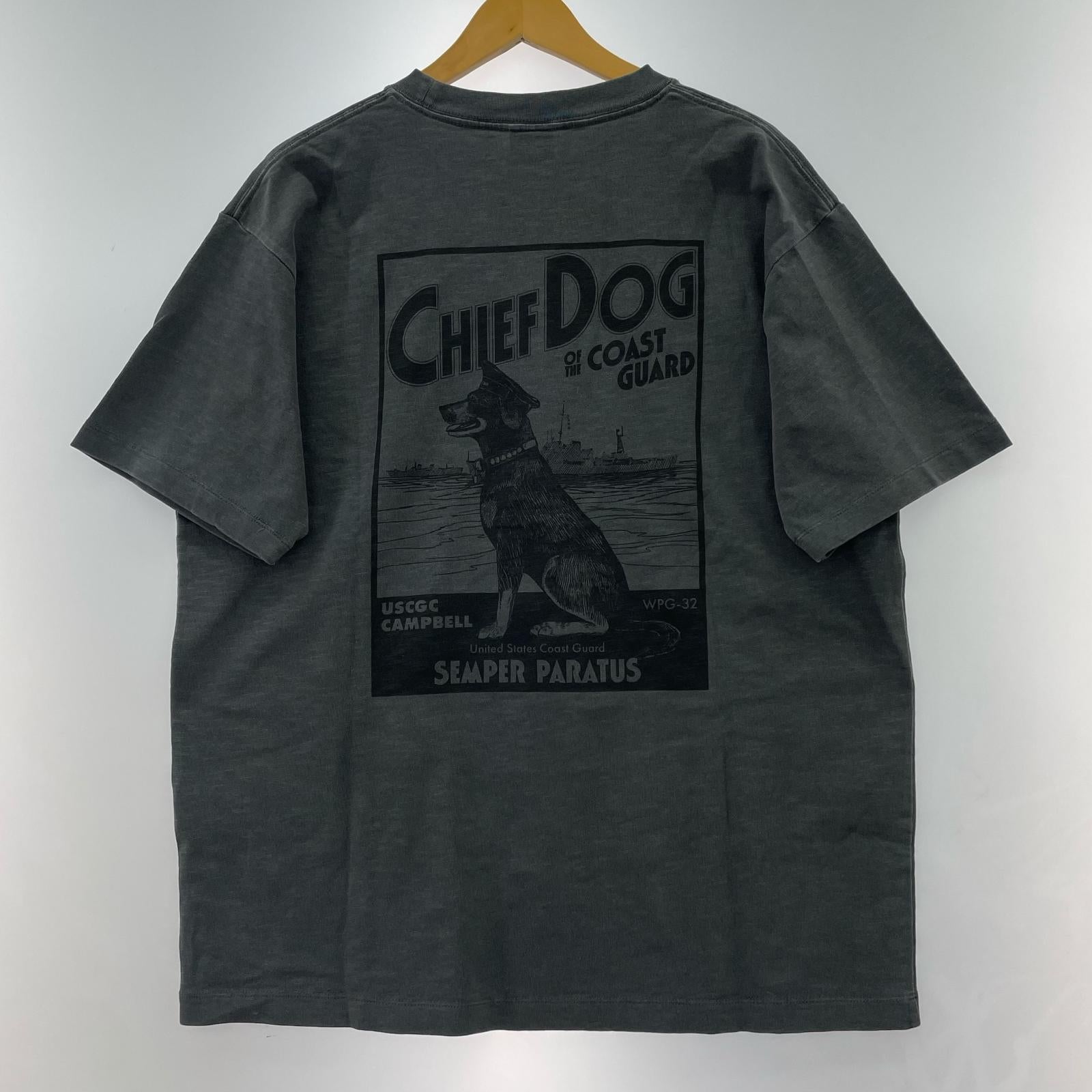 半袖Ｔシャツ CHIEF DOG SLUB T-SHIRT L ブラック