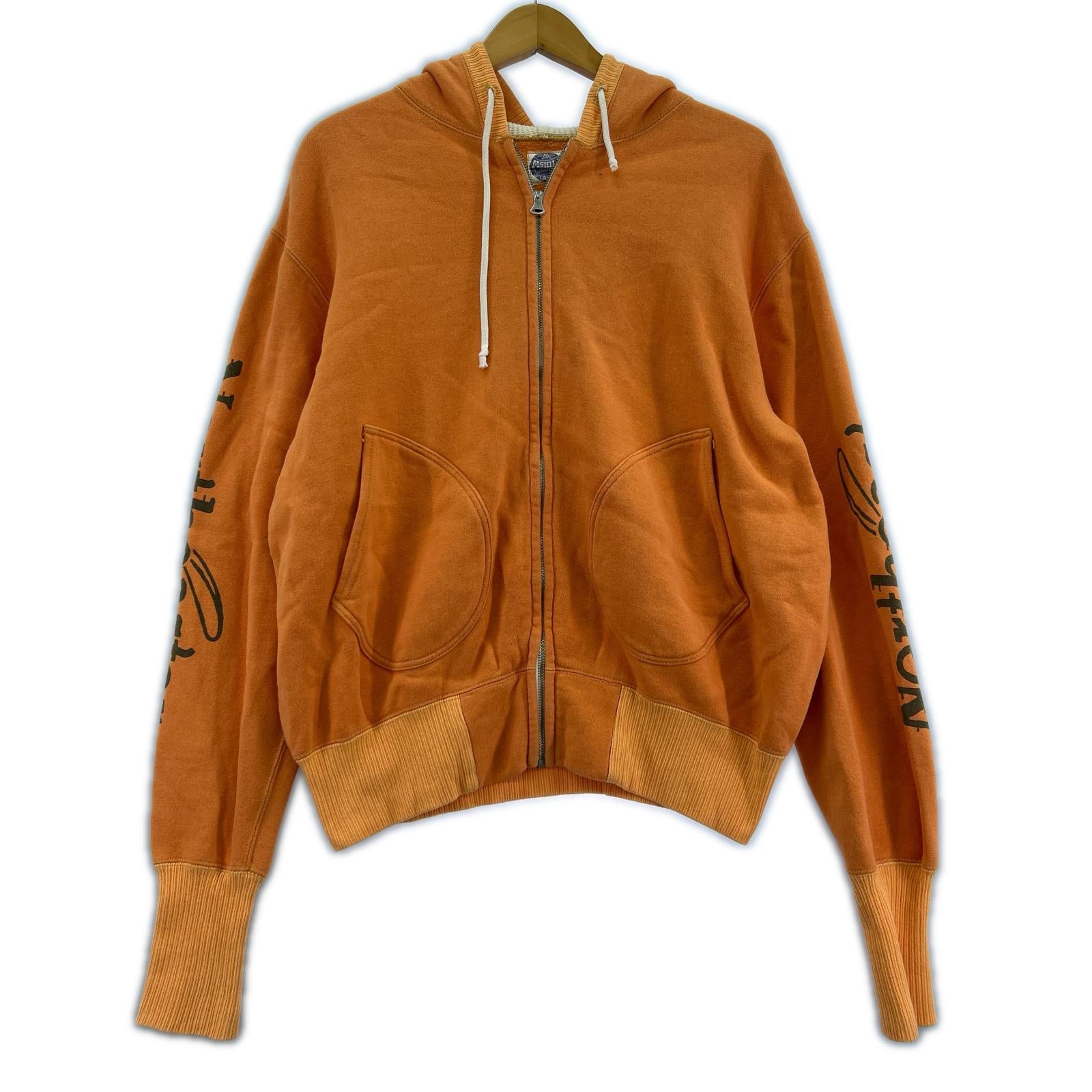 パーカー ジップパーカー プリント オレンジ (L) L オレンジ