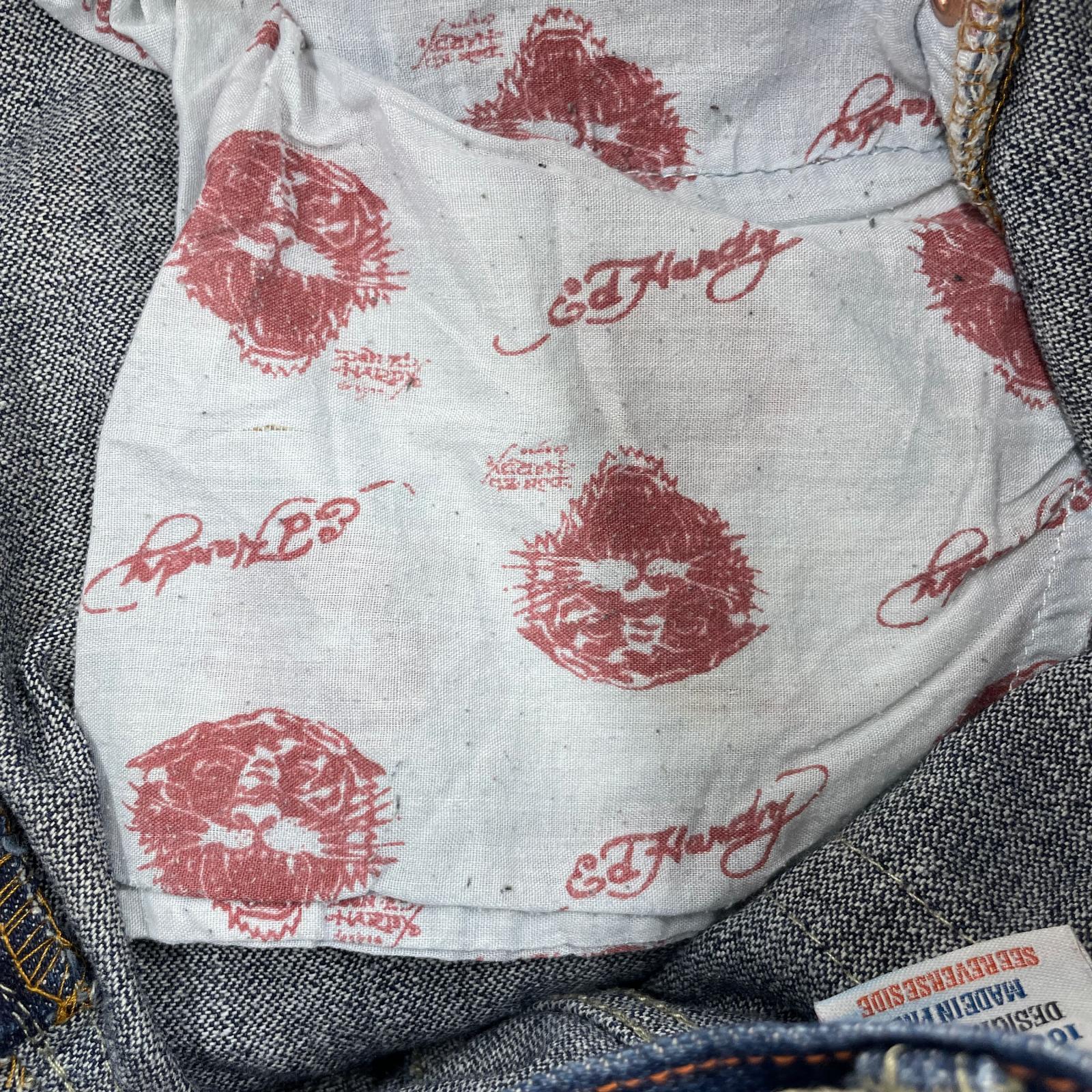 デニムパンツ タトゥー 刺繍 2008 32 ネイビー