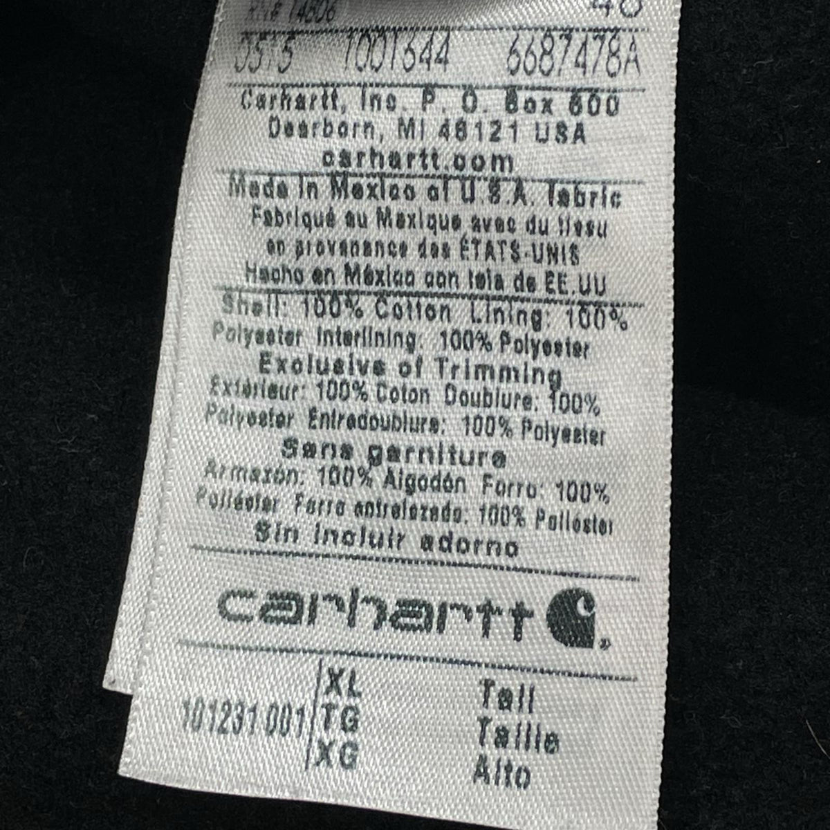 ジャケット Carhartt Chapman Vest 黒 ﾌｪｰﾄﾞﾌﾞﾗｯｸ (XL) ブラック