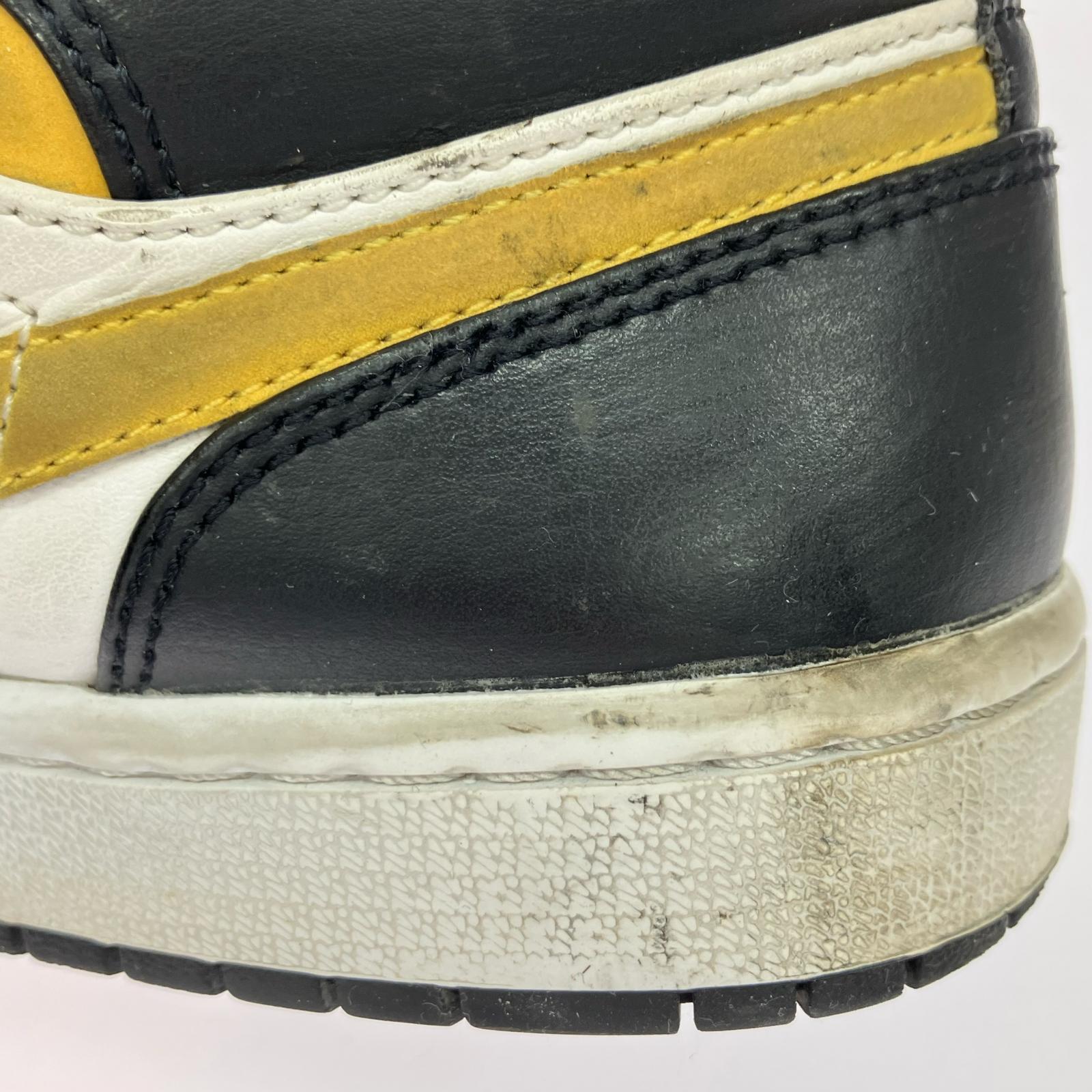 スニーカー AJ1 MID WHITE/POLLEN-BLACK 26cm 26cm (US8 UK7 1/2 EU42)