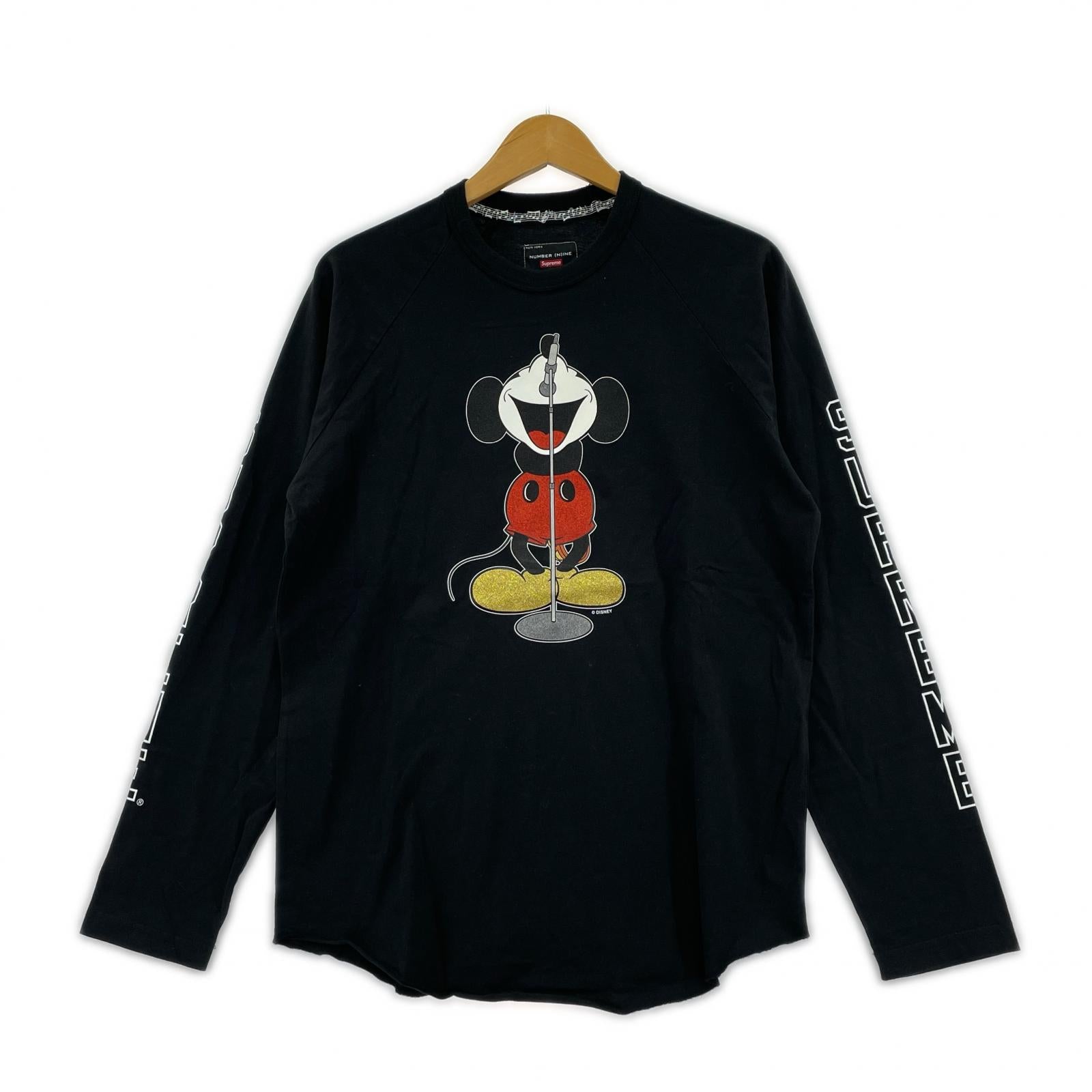 長袖Ｔシャツ NUMBER (N)INE Mickey Raglan BLK S S ブラック