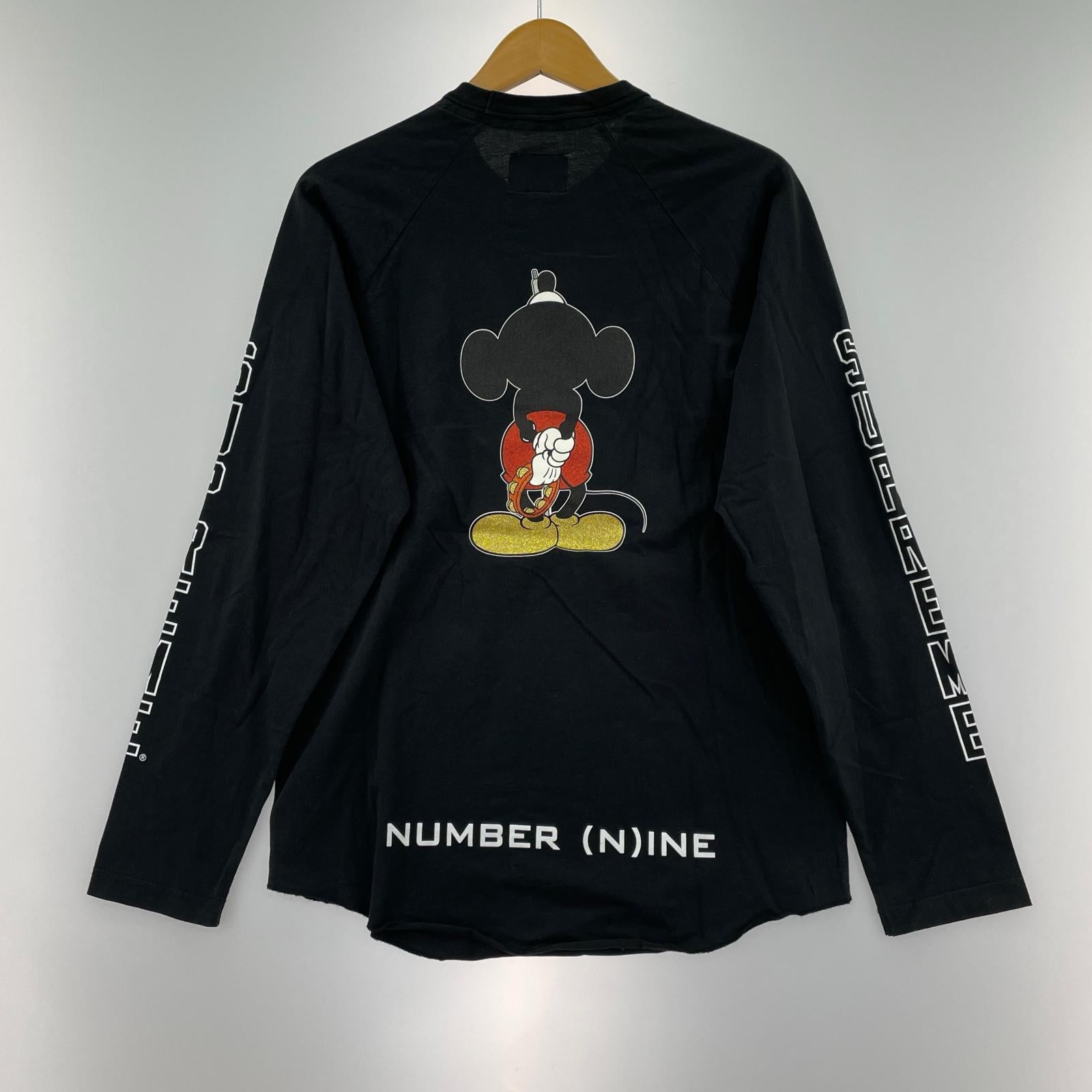 長袖Ｔシャツ NUMBER (N)INE Mickey Raglan BLK S S ブラック