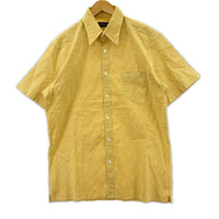 長袖シャツ A BATHING APE ギンガムチェック S/Sシャツ 黄 (XL) イエロー