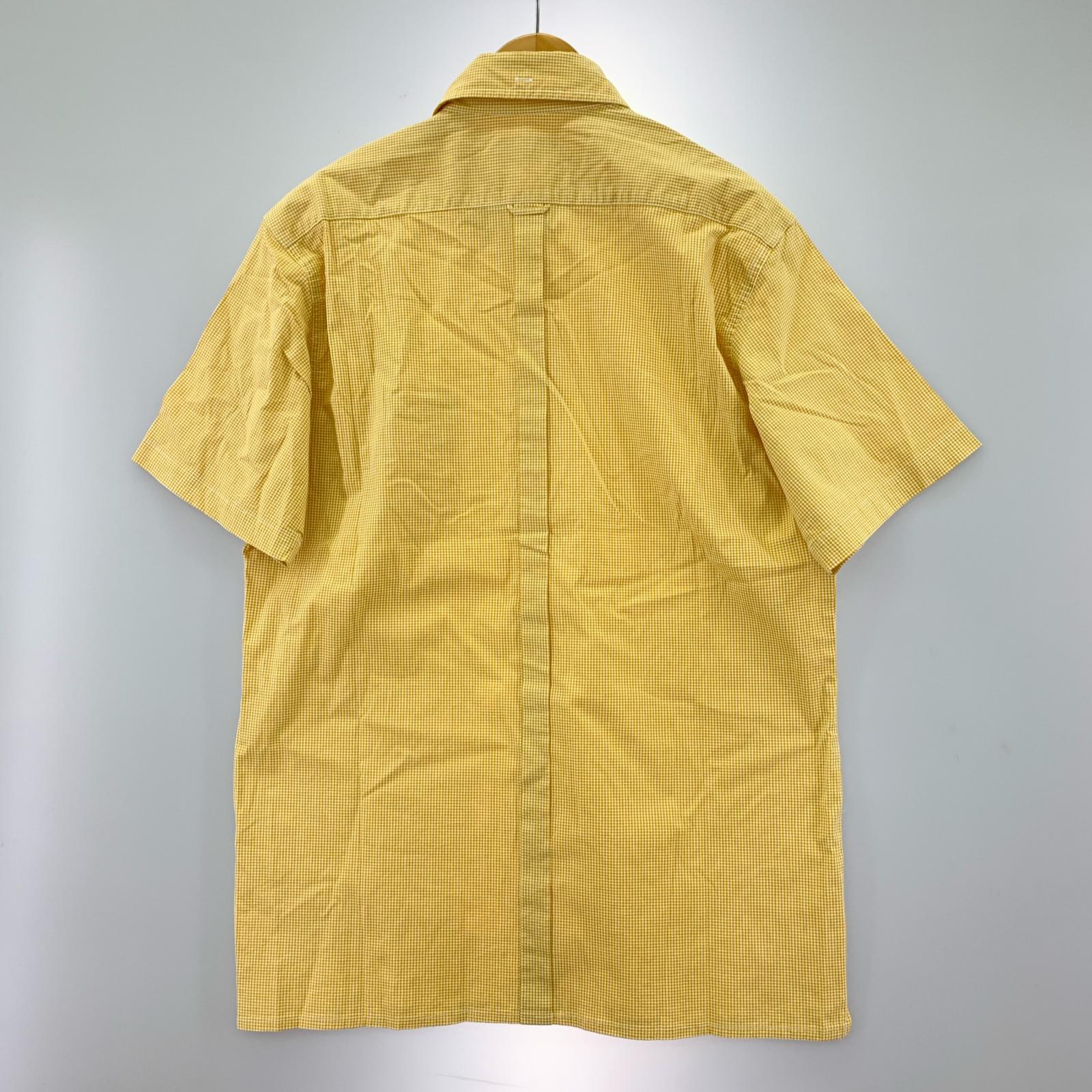 長袖シャツ A BATHING APE ギンガムチェック S/Sシャツ 黄 (XL) イエロー