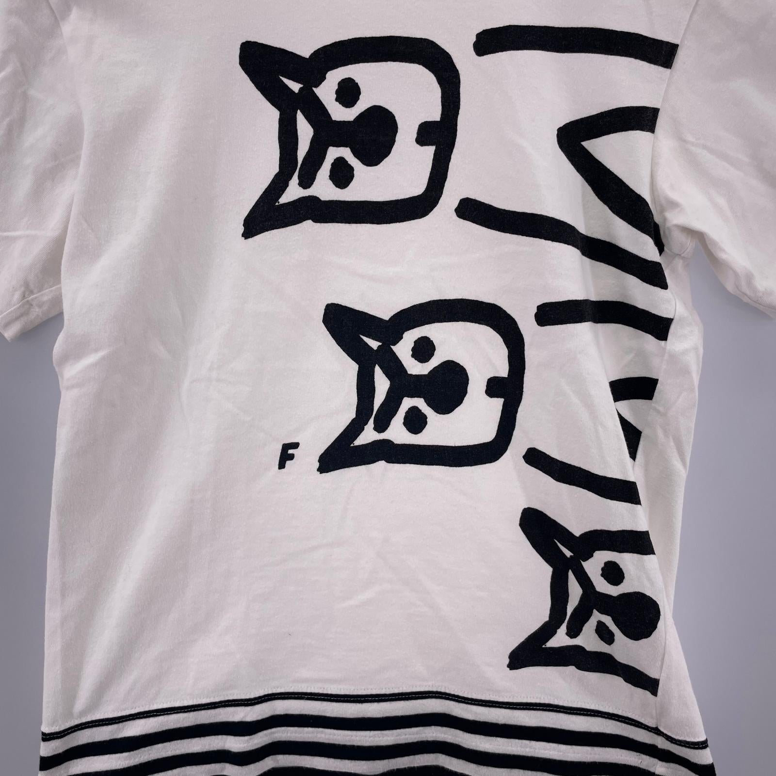 半袖Ｔシャツ BLACK COMME des GARCONS プリントカットソー 白 (S) S ホワイト
