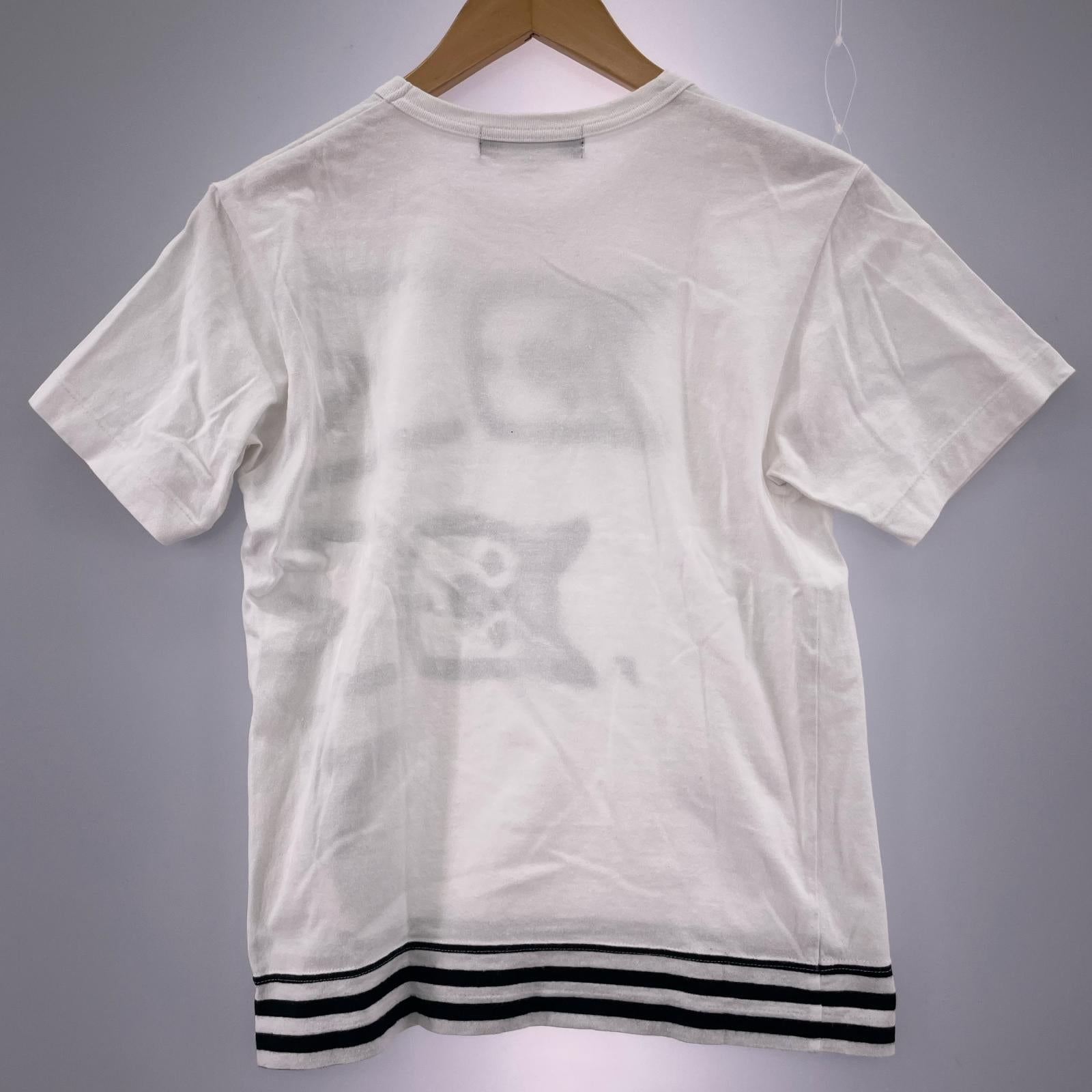 半袖Ｔシャツ BLACK COMME des GARCONS プリントカットソー 白 (S) S ホワイト