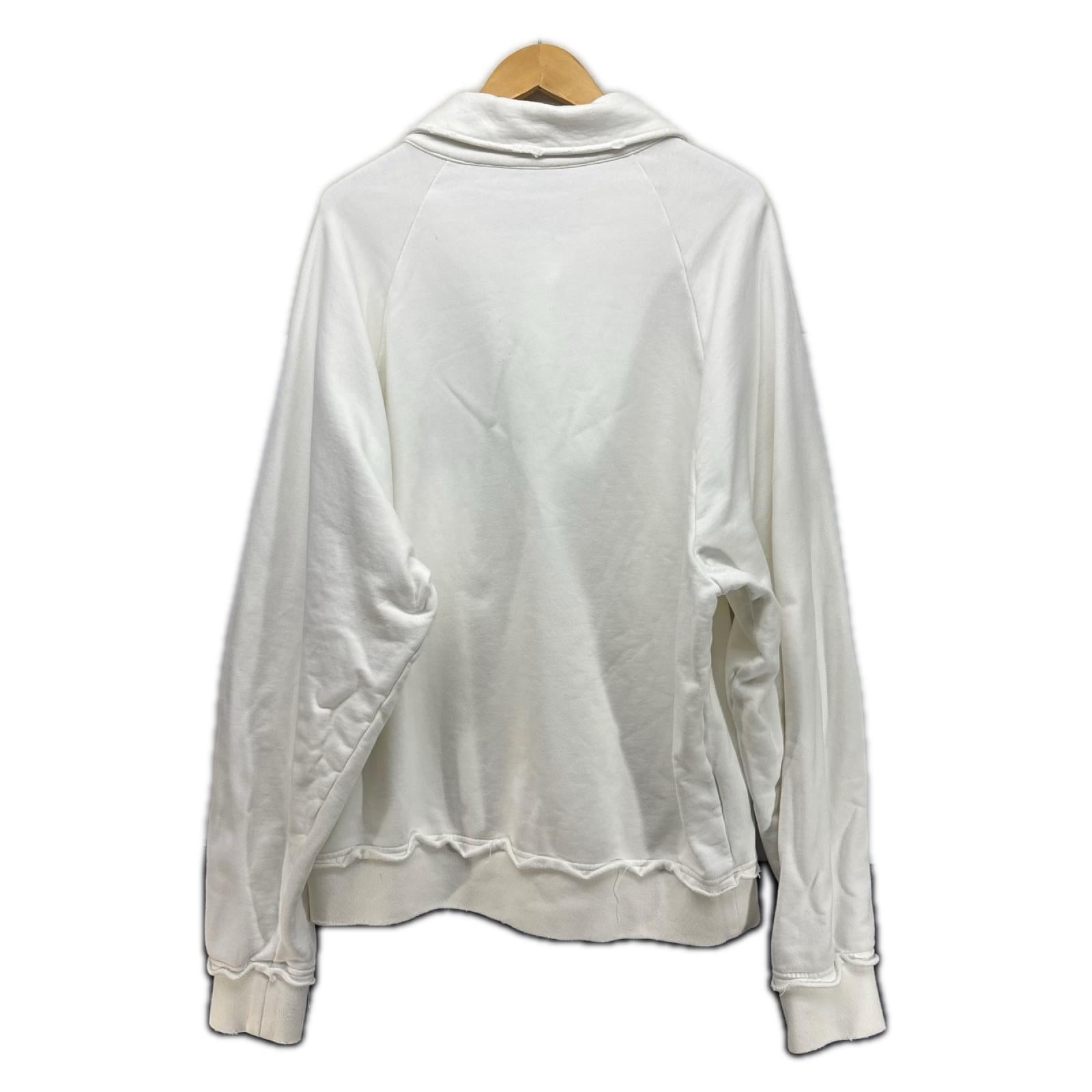 スウェット 23ss コットンフリース スウェットシャツ 白 (S) S