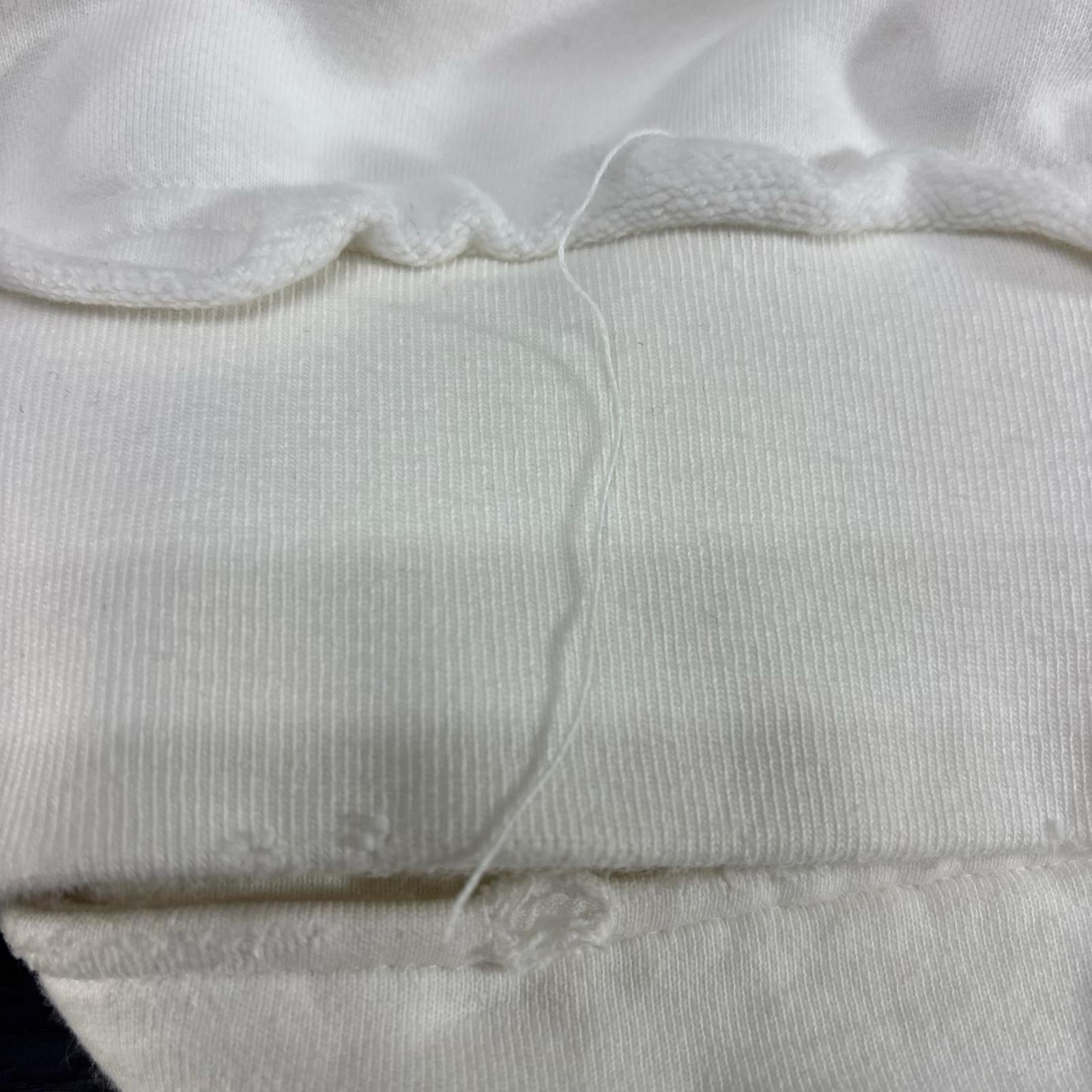 スウェット 23ss コットンフリース スウェットシャツ 白 (S) S
