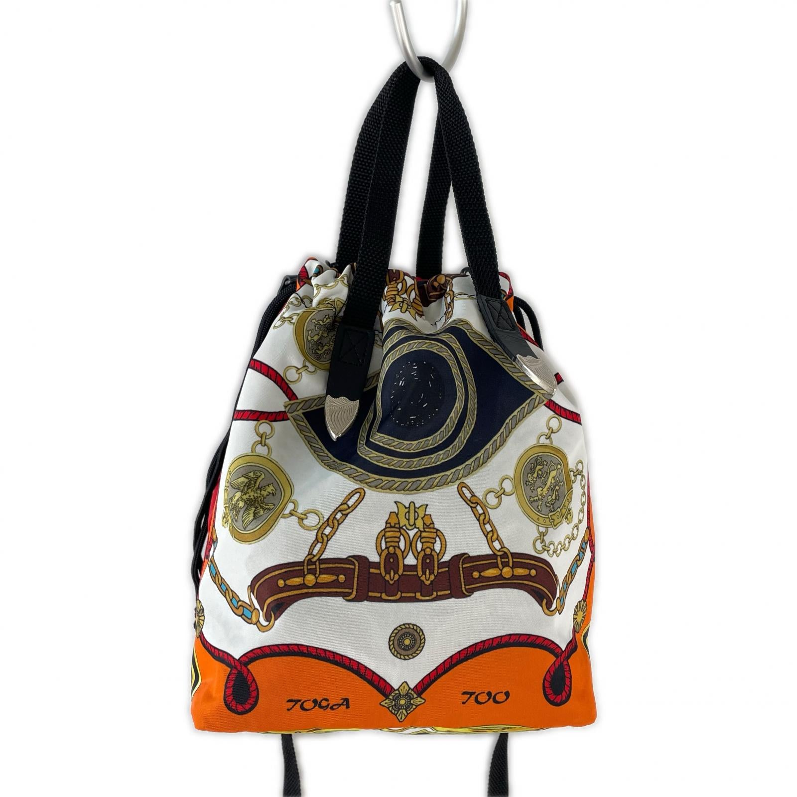 ショルダーバッグ Print drawstring bag 総柄 赤