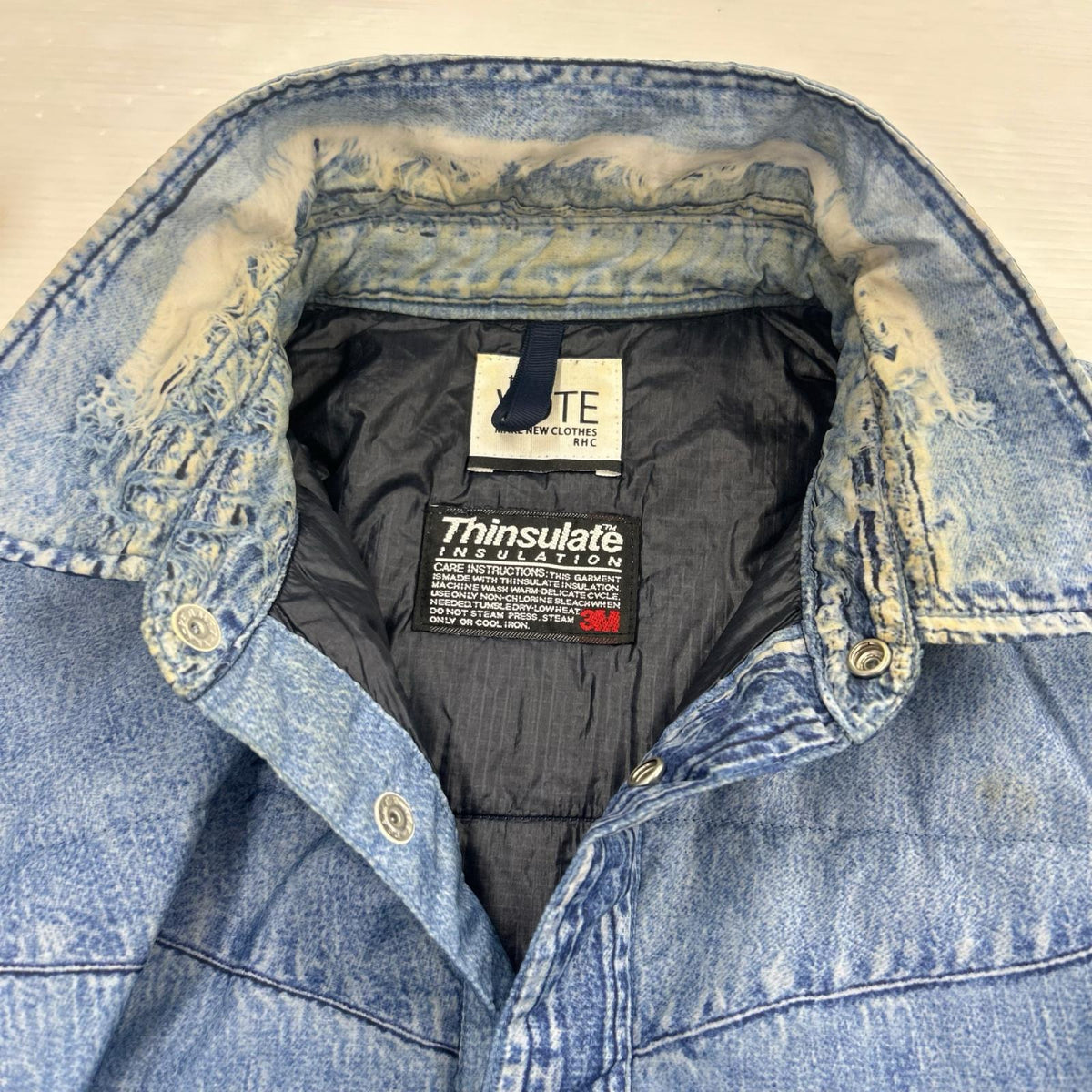 ジャケット × RHC Ron Herman 転写ﾌﾟﾘﾝﾄ ｲﾝﾃﾞｨｺﾞ (L) L ブルー