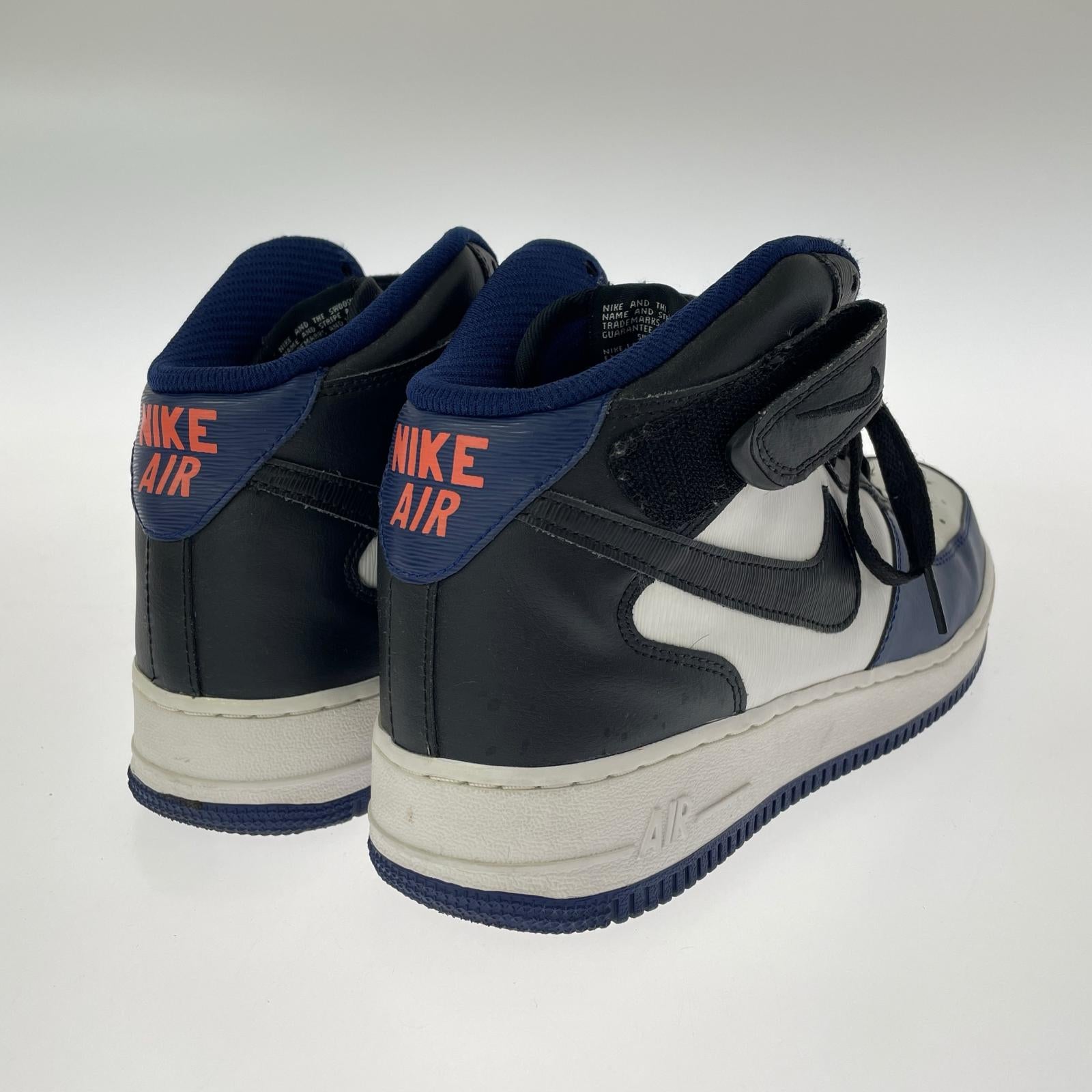 スニーカー BY YOU AIR FORCE 1 MID 青白 (27.5cm) 27.5cm (US9 1/2 UK9 EU45) ブルー