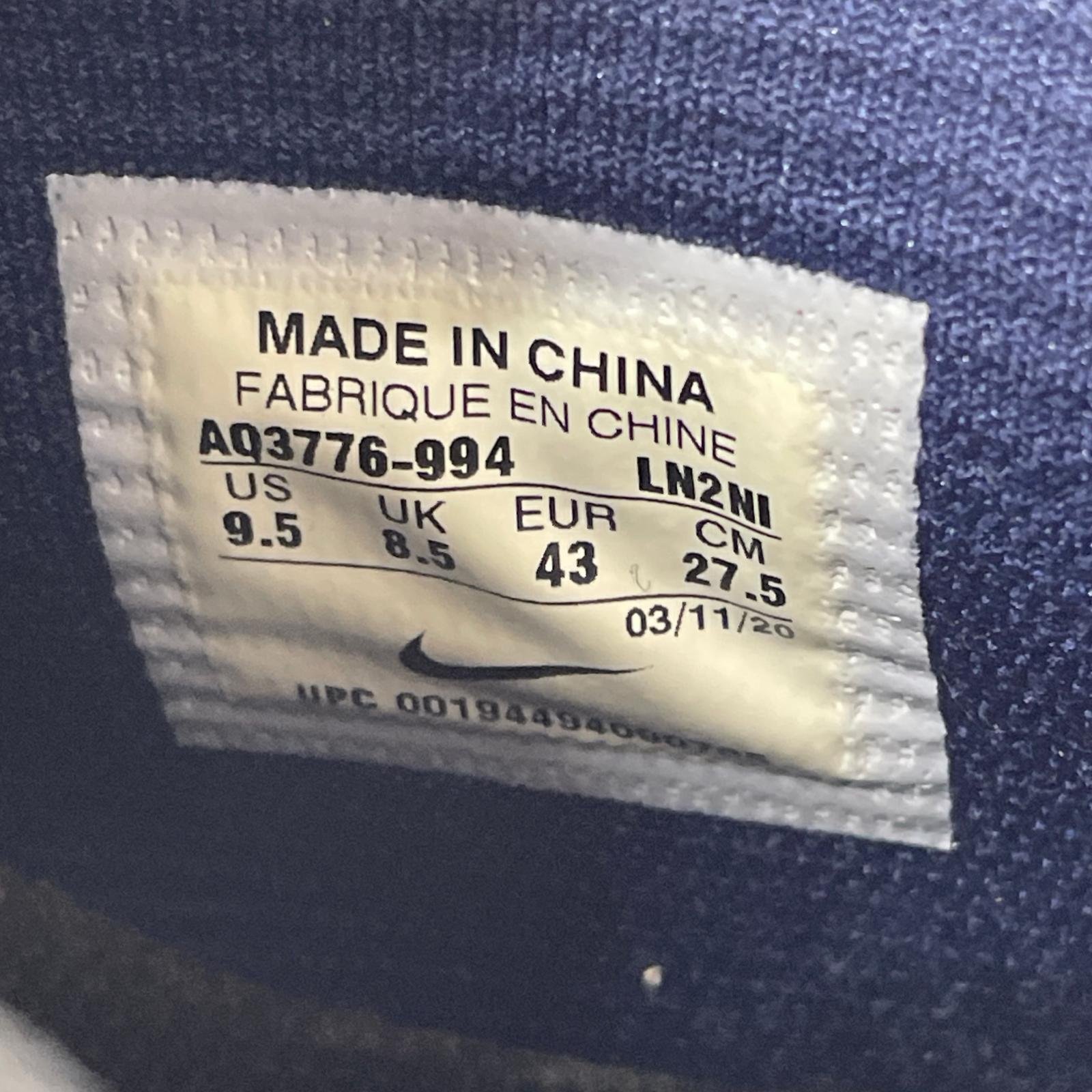 スニーカー BY YOU AIR FORCE 1 MID 青白 (27.5cm) 27.5cm (US9 1/2 UK9 EU45) ブルー