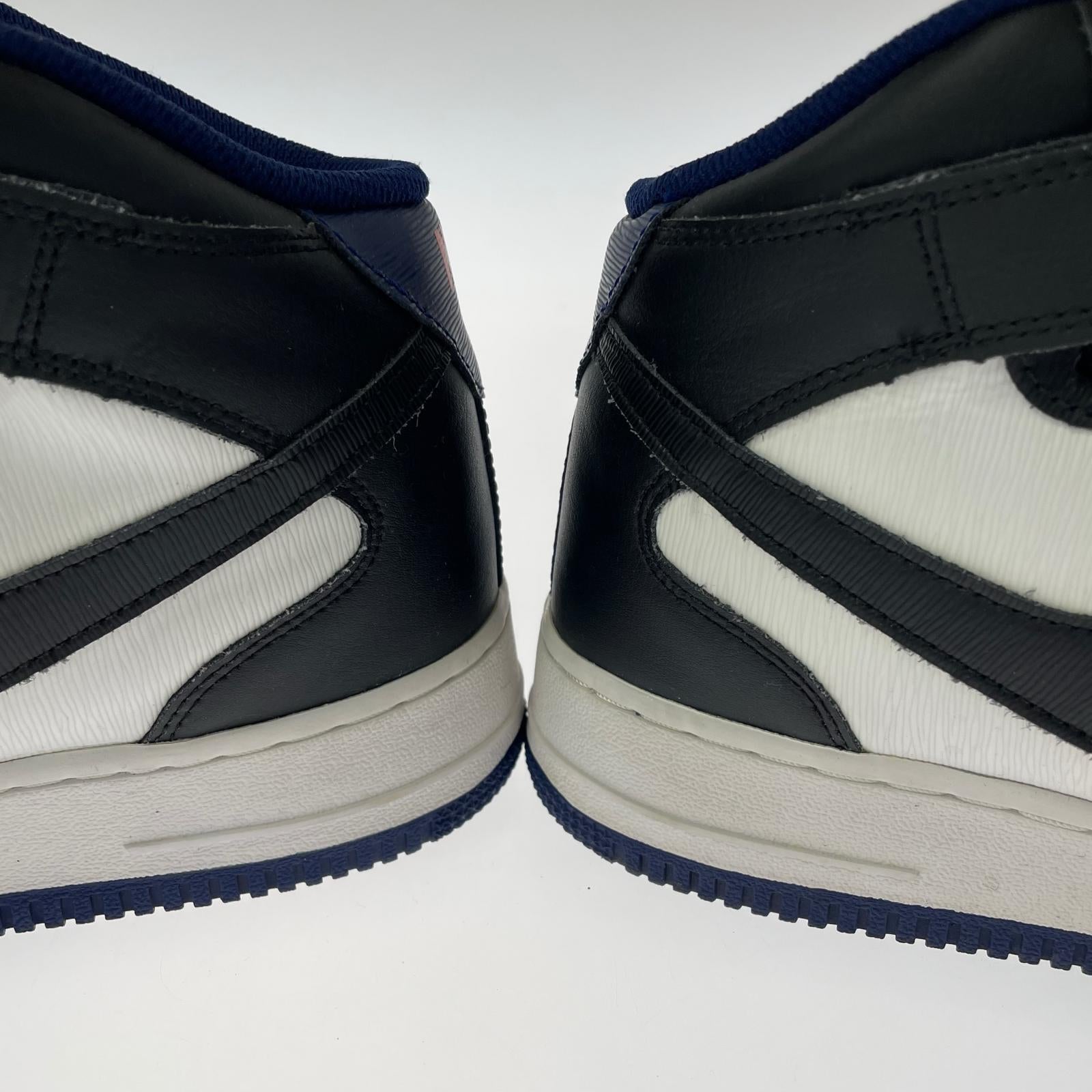 スニーカー BY YOU AIR FORCE 1 MID 青白 (27.5cm) 27.5cm (US9 1/2 UK9 EU45) ブルー