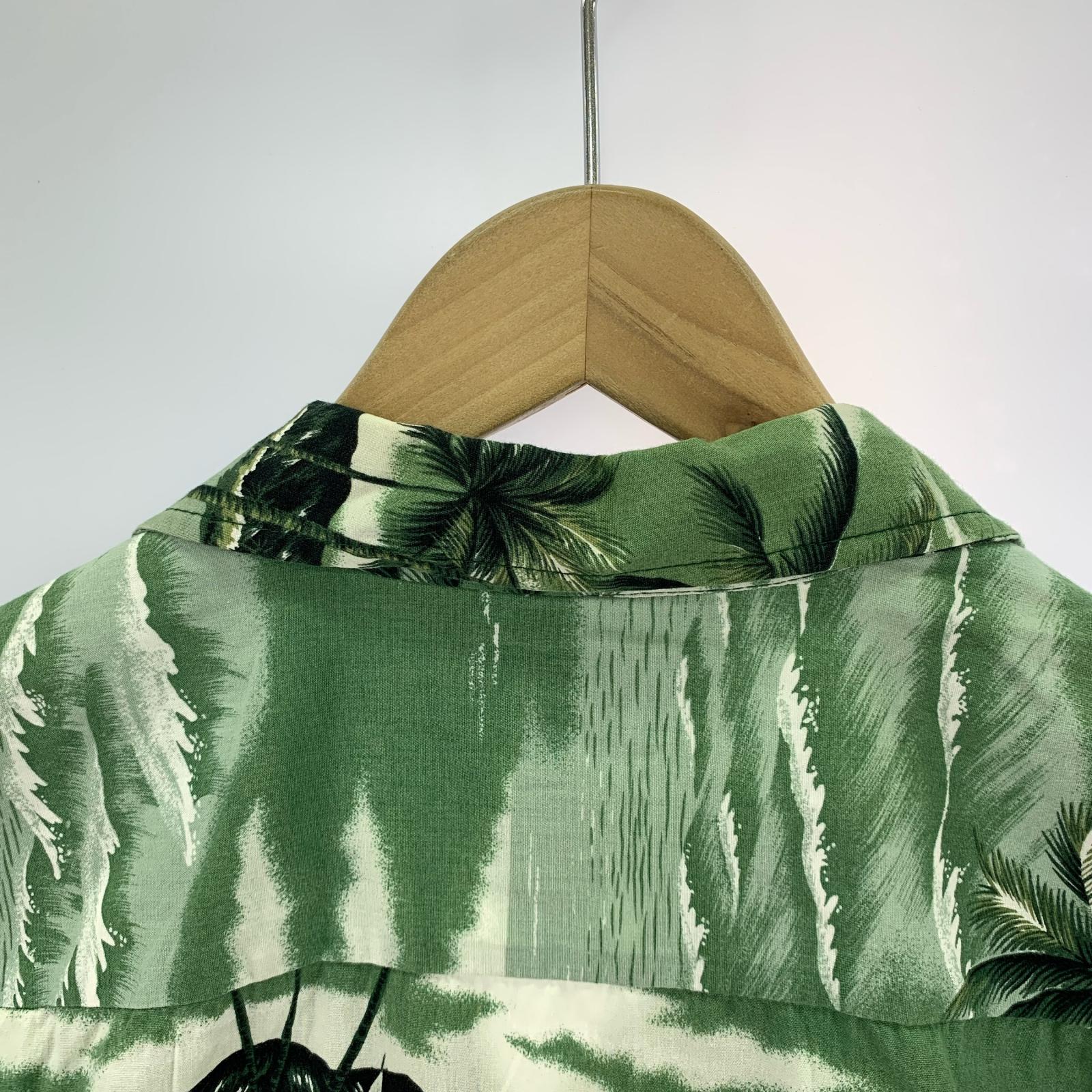 半袖シャツ HAWAII アロハシャツ グリーン