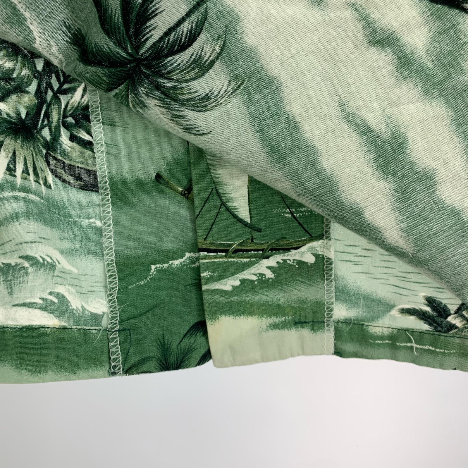 半袖シャツ HAWAII アロハシャツ グリーン