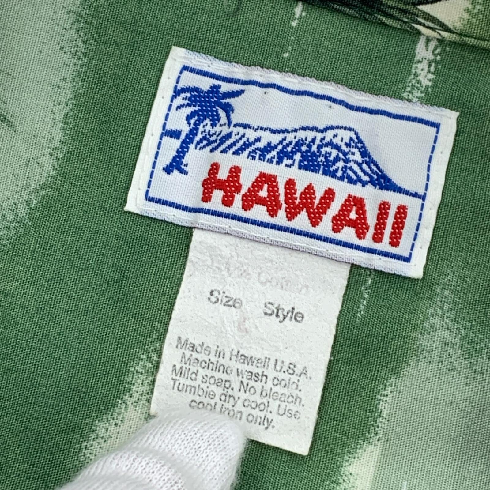 半袖シャツ HAWAII アロハシャツ グリーン