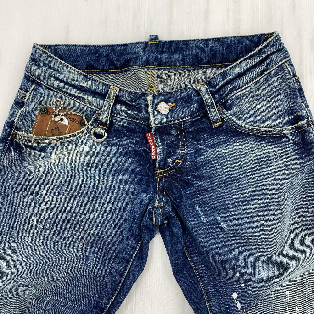 デニムパンツ ﾛｰﾗｲｽﾞ 鍵付き 38 ブルー