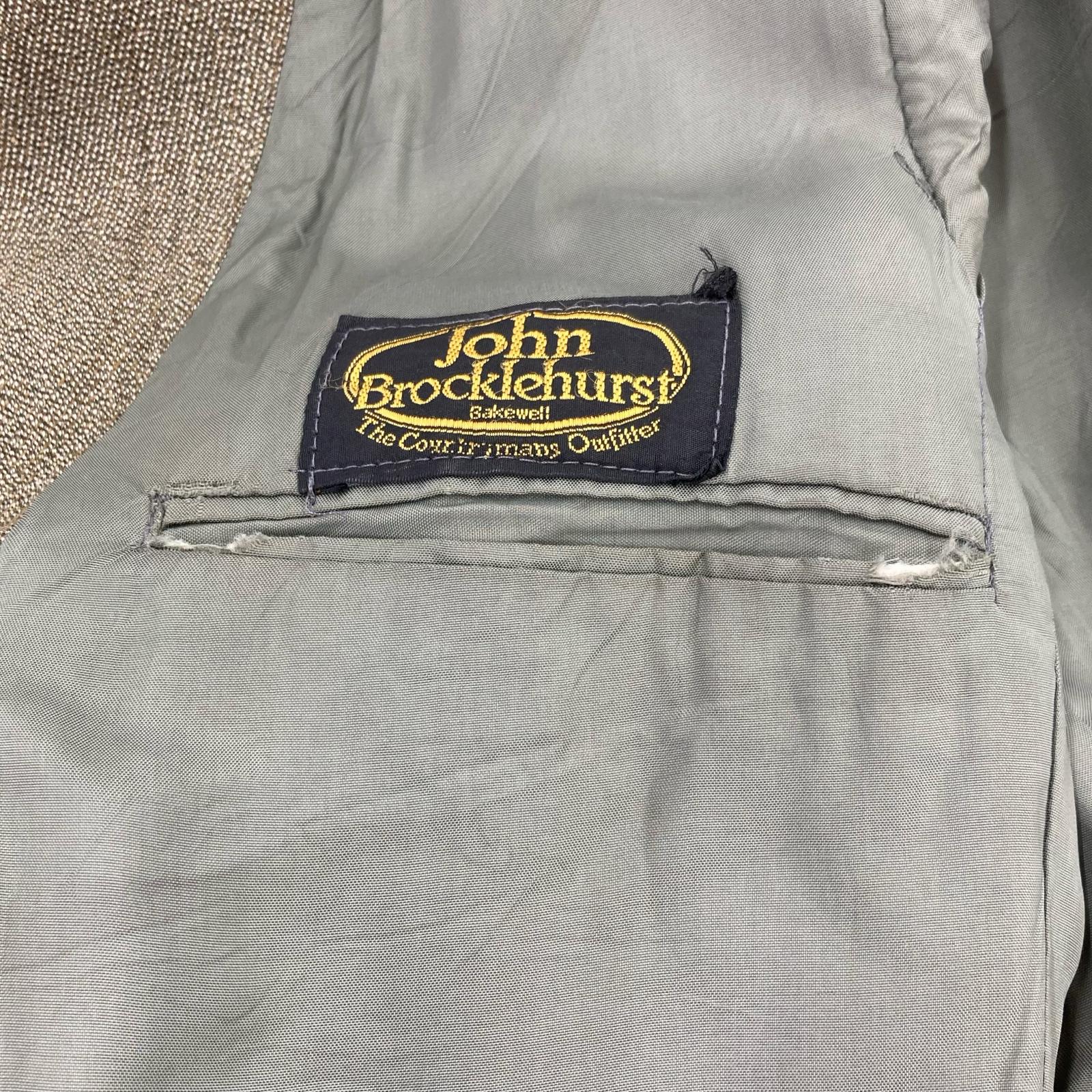 セットアップ John Brocklehurst ツイード ジャケット＆パンツ 緑系