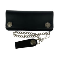 長財布 GENUINE LEATHER トラッカーウォレット ブラック
