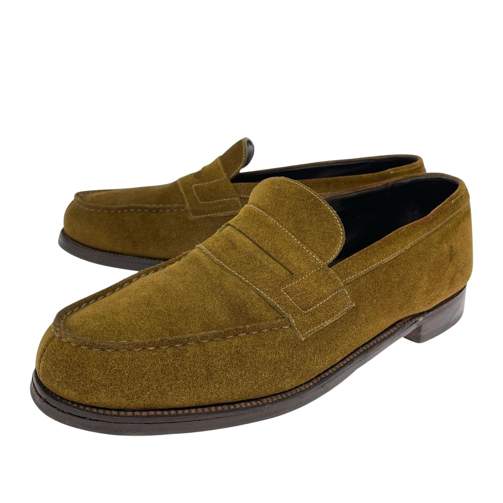 シューズ J.M. WESTON 180 Beachnut Suede Calf Leather Loafer 8D ブラウン ブラウン