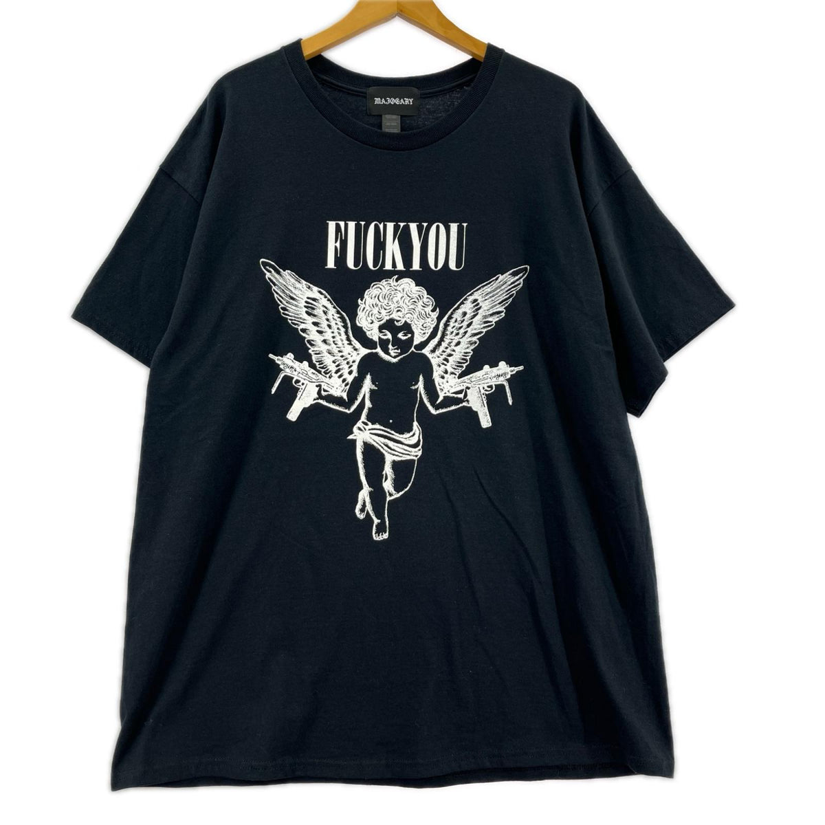 半袖Ｔシャツ MAJOGARY SSｶｯﾄｿｰ FACK YOU 黒（XL） ブラック