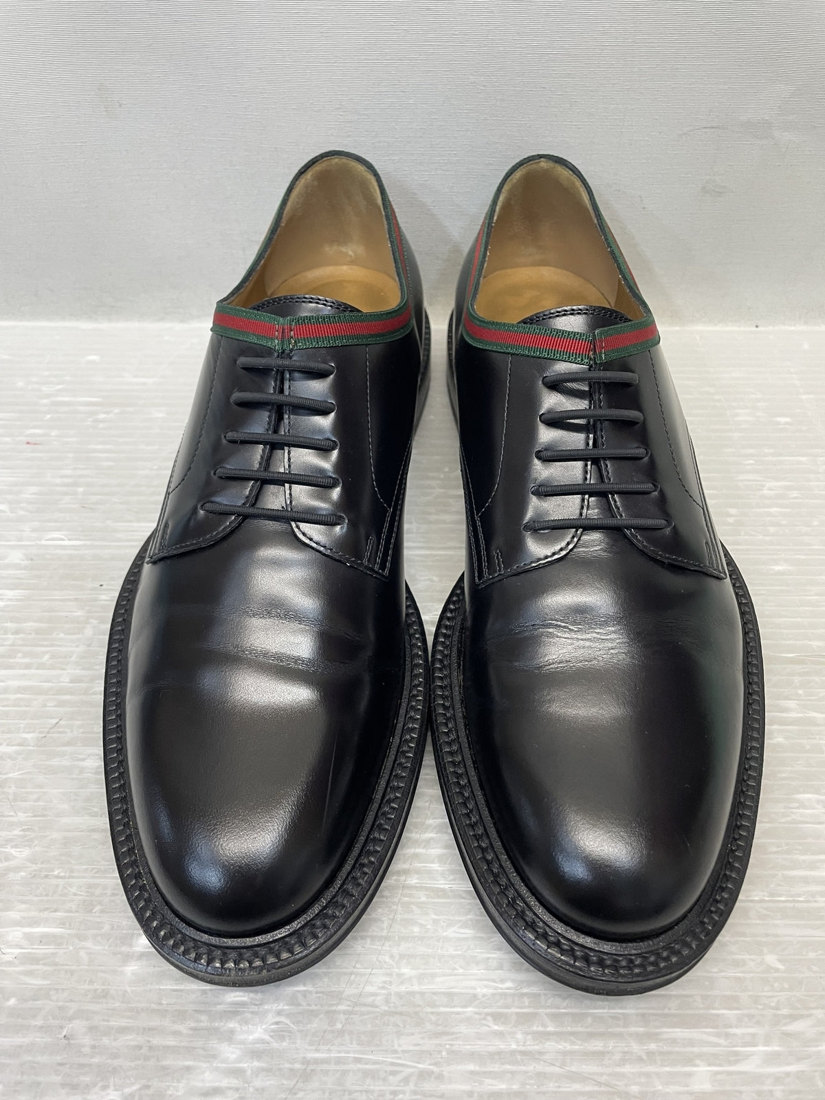 GUCCI シェリーライン レザードレスシューズ 8 1/2 黒