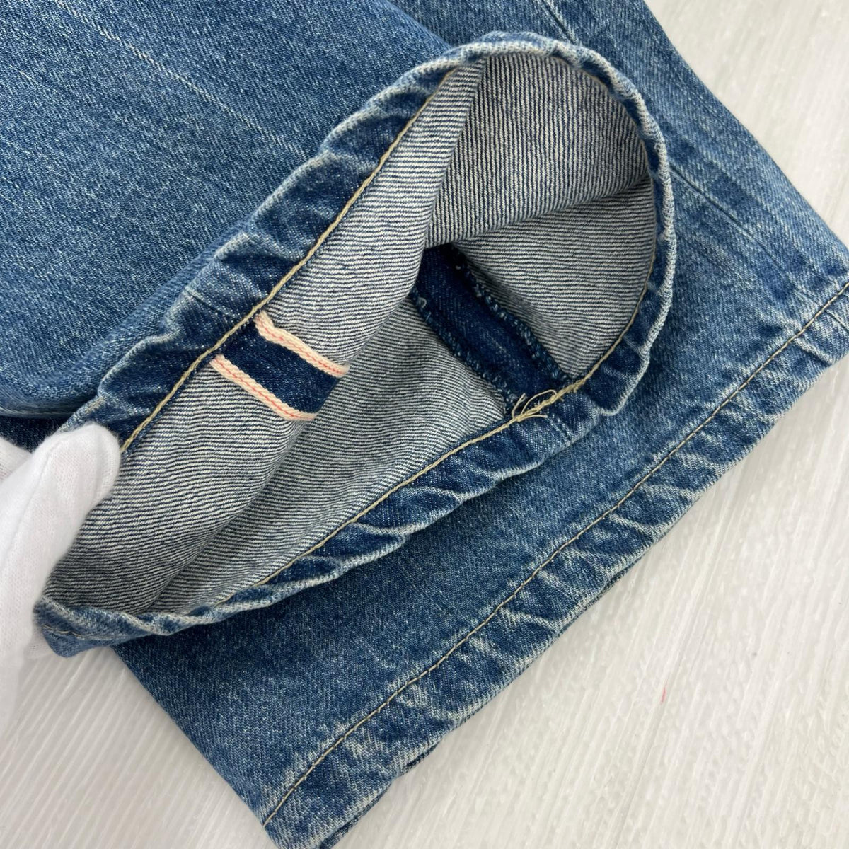 デニムパンツ J.PRESS×KURO CENTER PLEATS DENIM TROUSERS (2) 2 ブルー