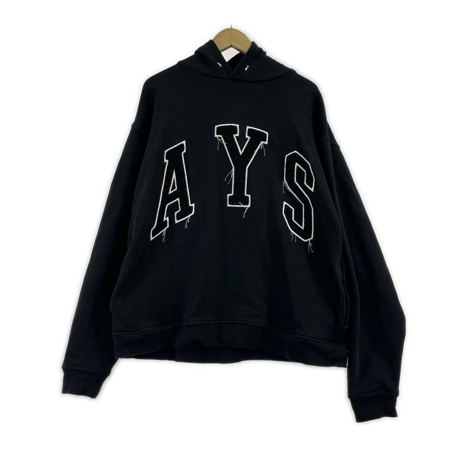 パーカー ASKAURSELF AYS プルオーバーパーカー　黒 S ブラック