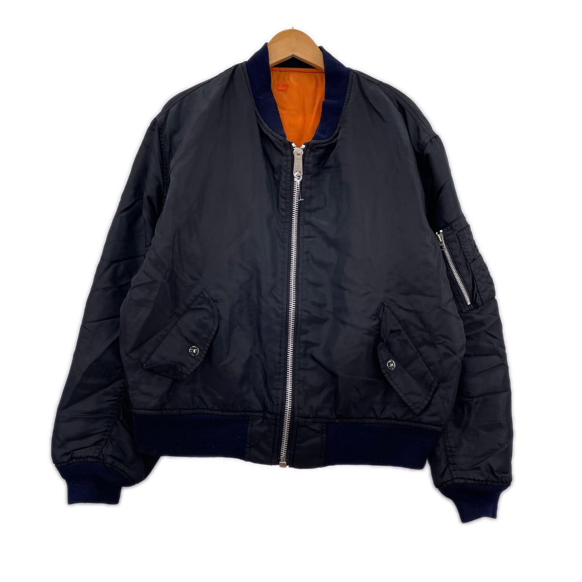 ジャケット 90s MA-1 ﾌﾞﾗｯｸ (L) L ブラック