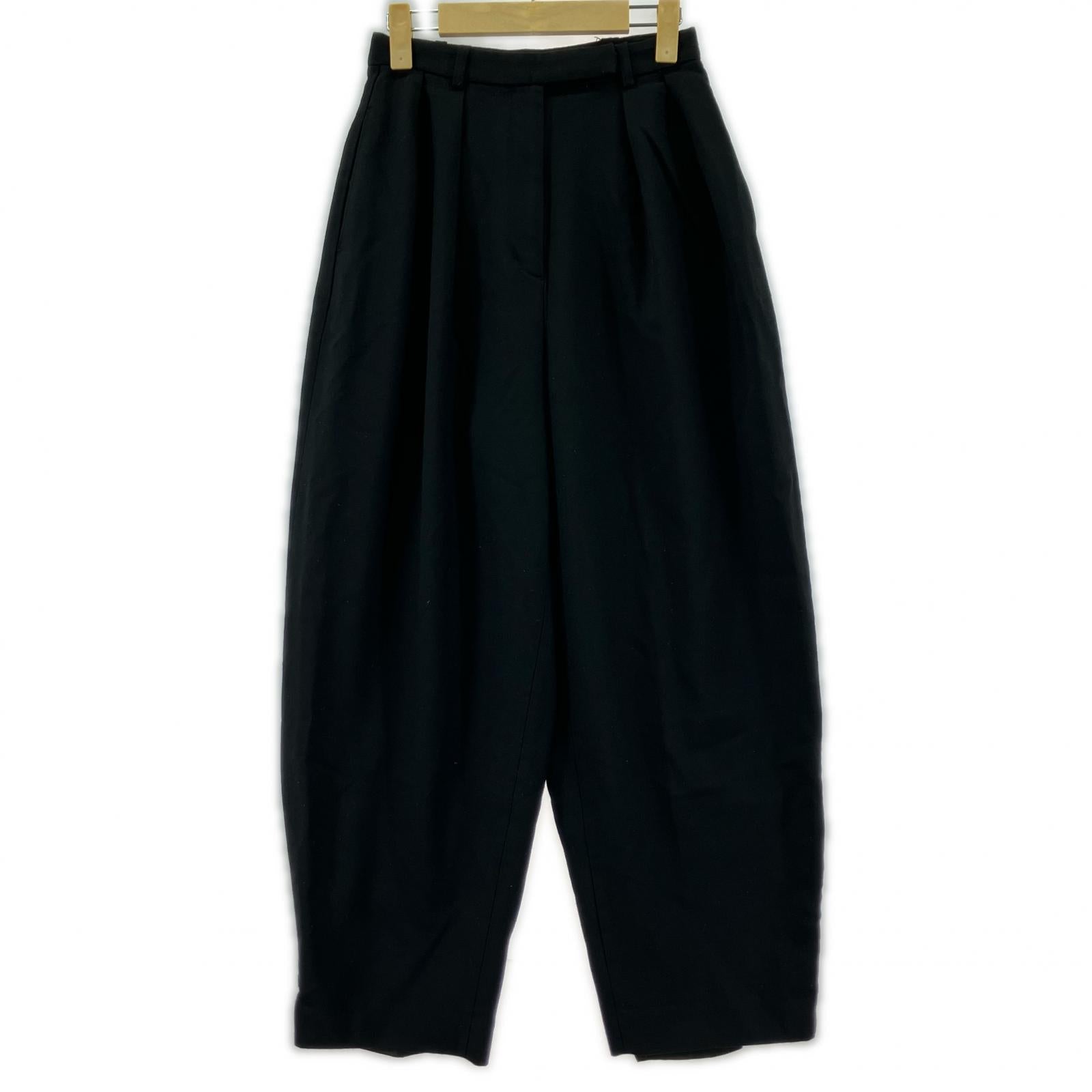 パンツ louren tuck cocoon pants S ブラック